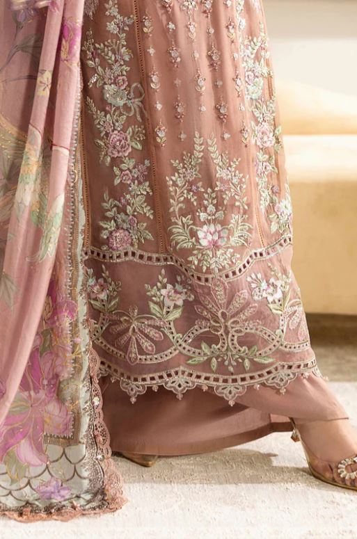 Maria. b 3 Piece Unstitched Embroidered Chiffon Suit | MPC-25-105