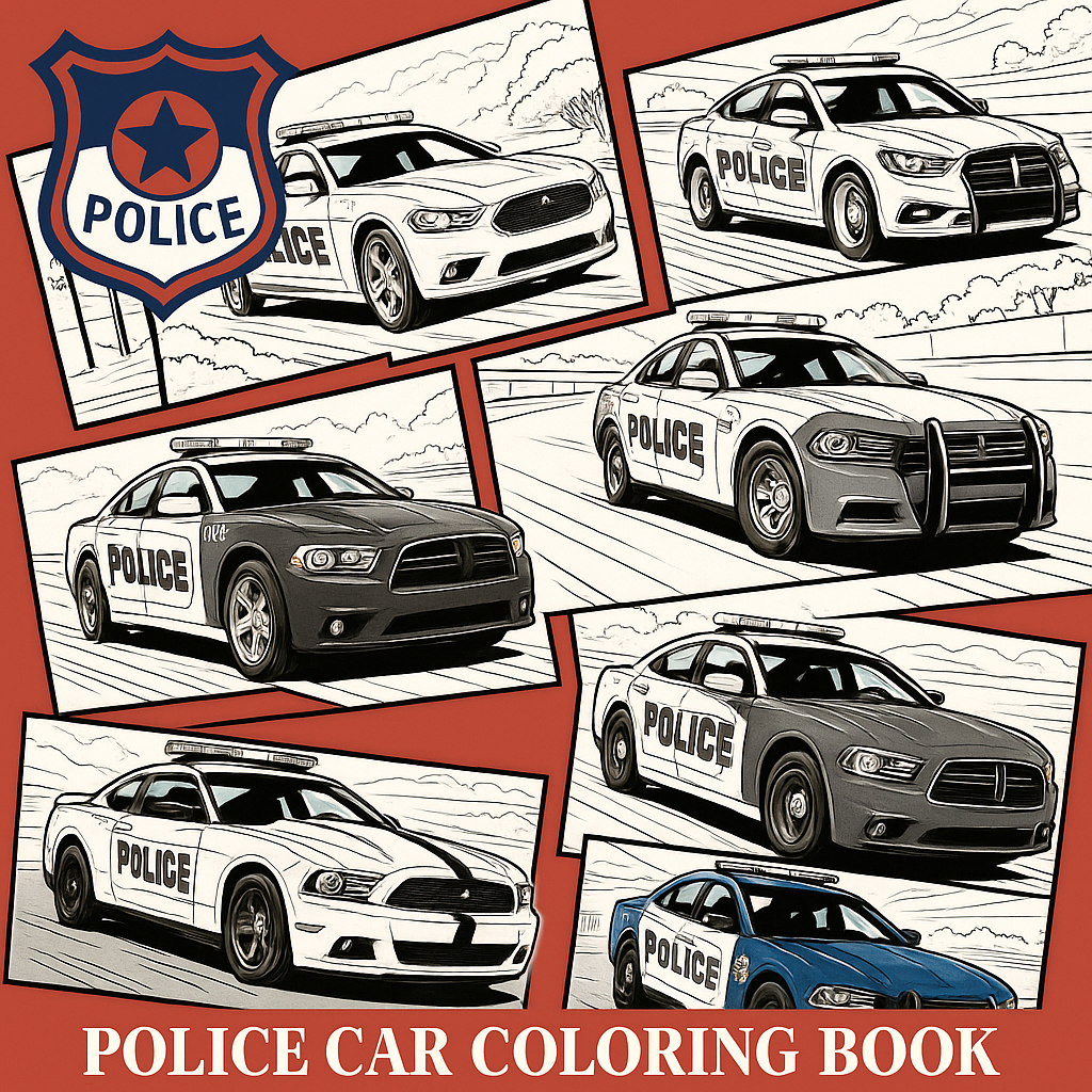 POLICE CAR COLORING BOOK