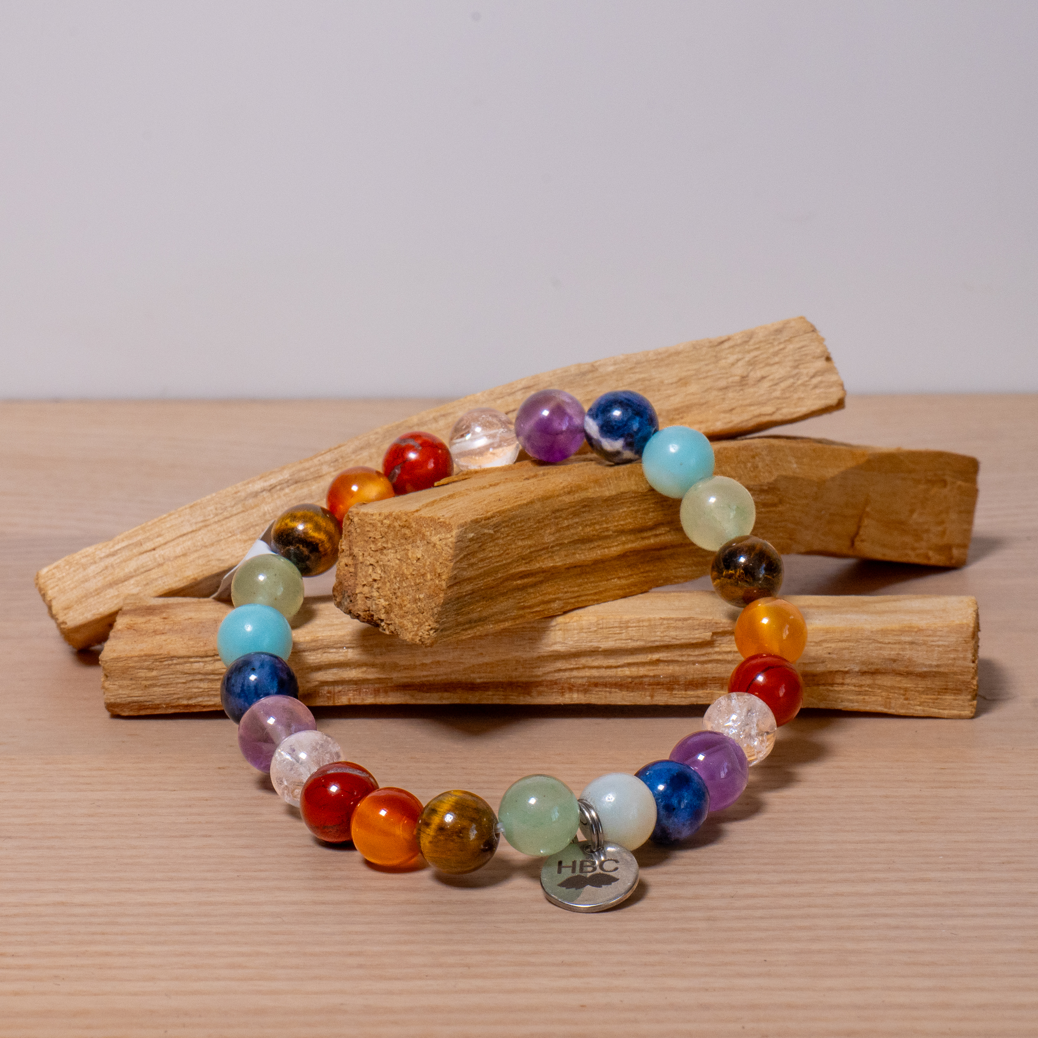 Bracelet - 7 Chakras Multicolore AB / 8mm