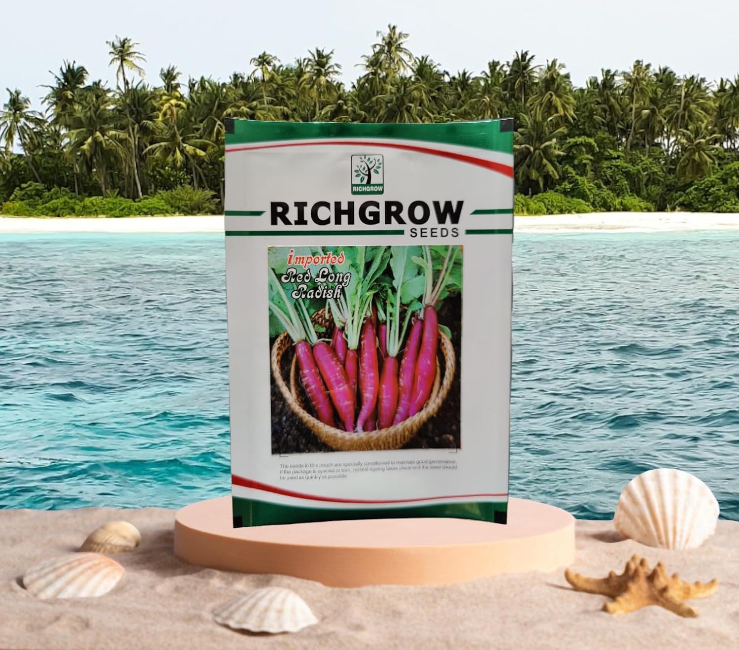 Red Long Radish Seeds (Open Pollinated)