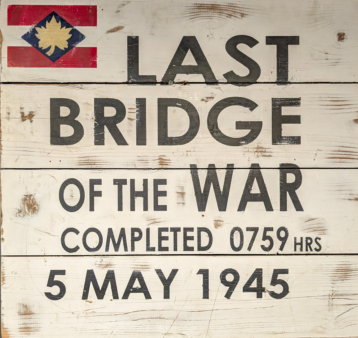 Bord Last bridge of the war 