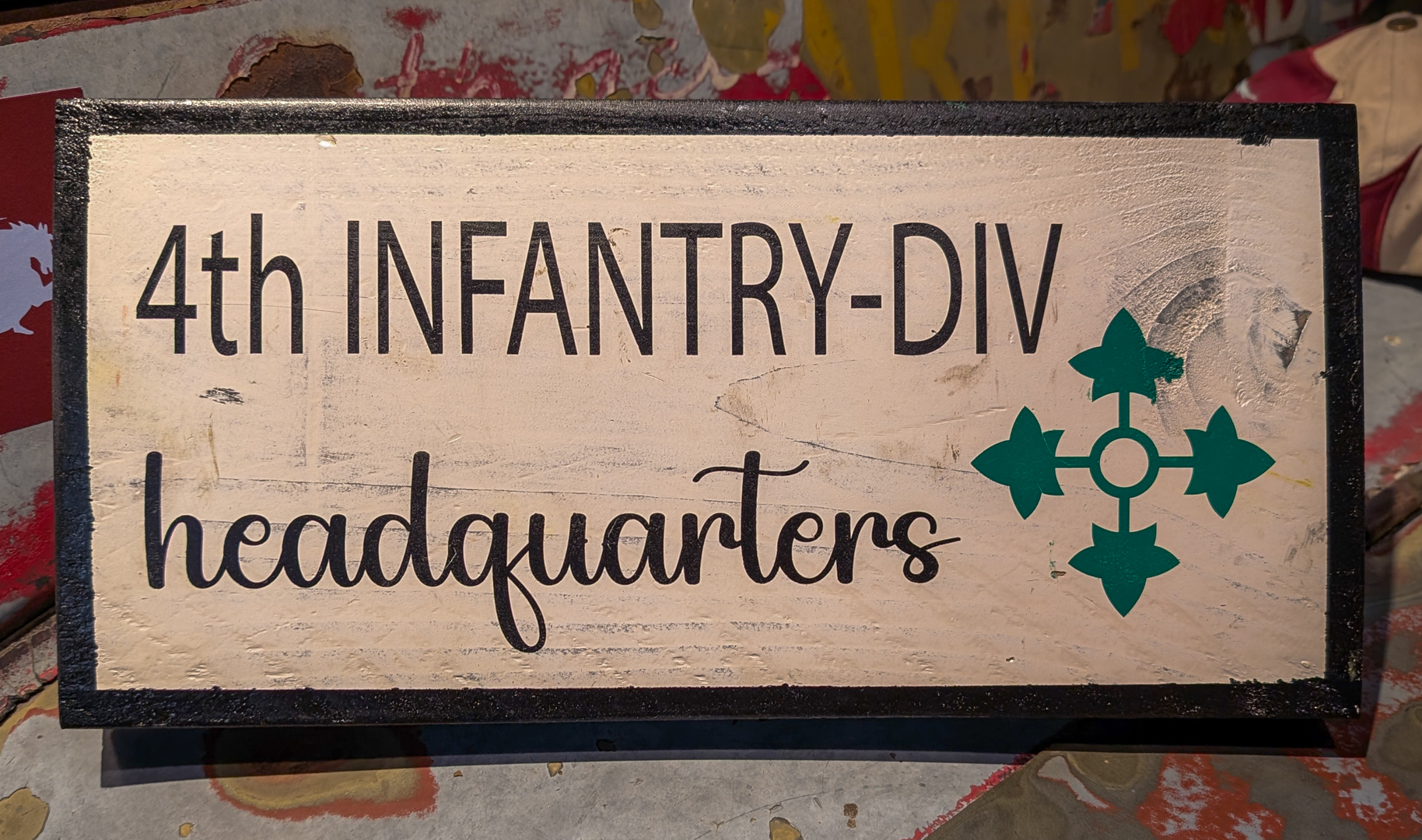 4de Infanteriedivisie Hoofdkwartier Bord
