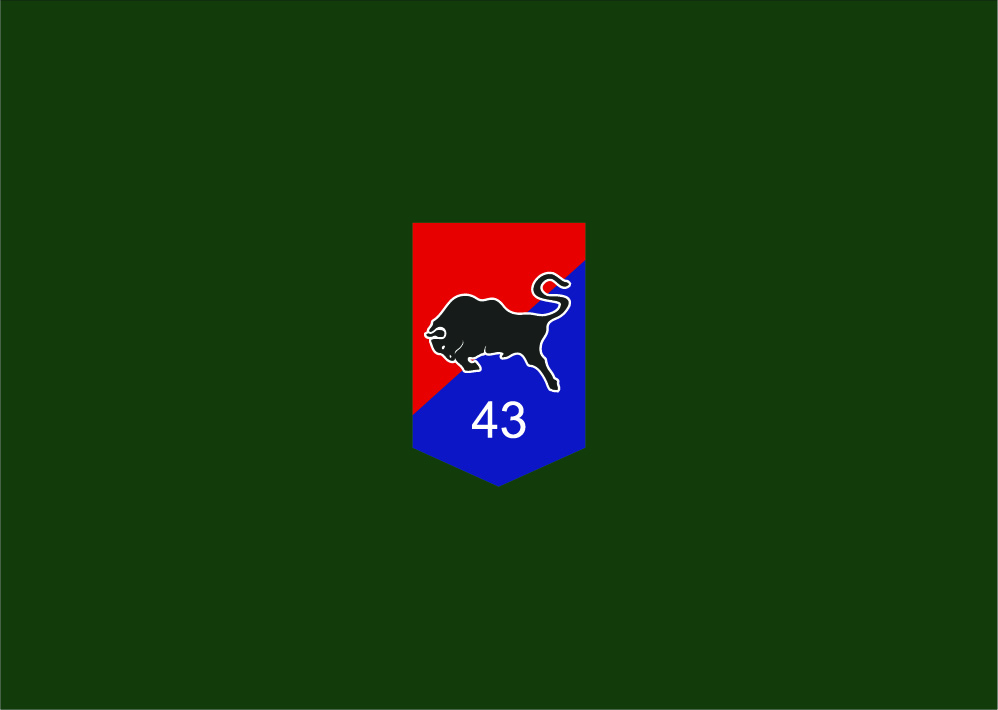 Dutch 43 Mech brigade sticker 90X59 mm