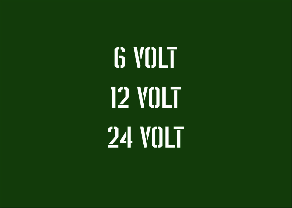 Voltage 6V 12V or 24V