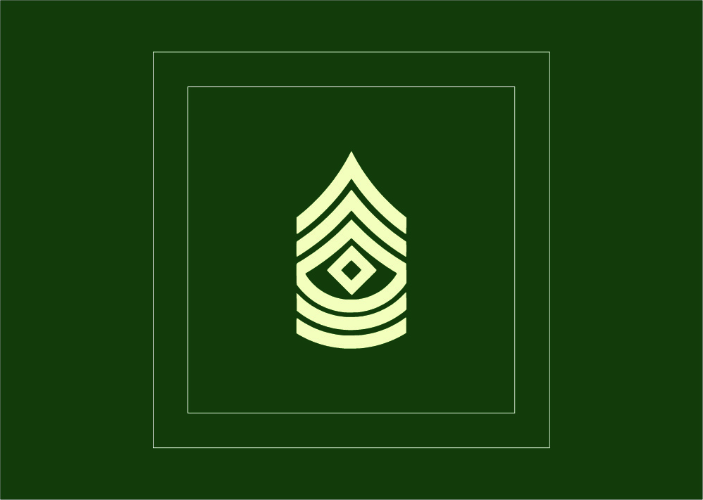 Helmet stencil first Sergeant