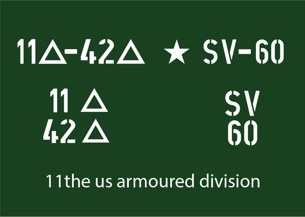 Bumer set 11the US Armoured Division