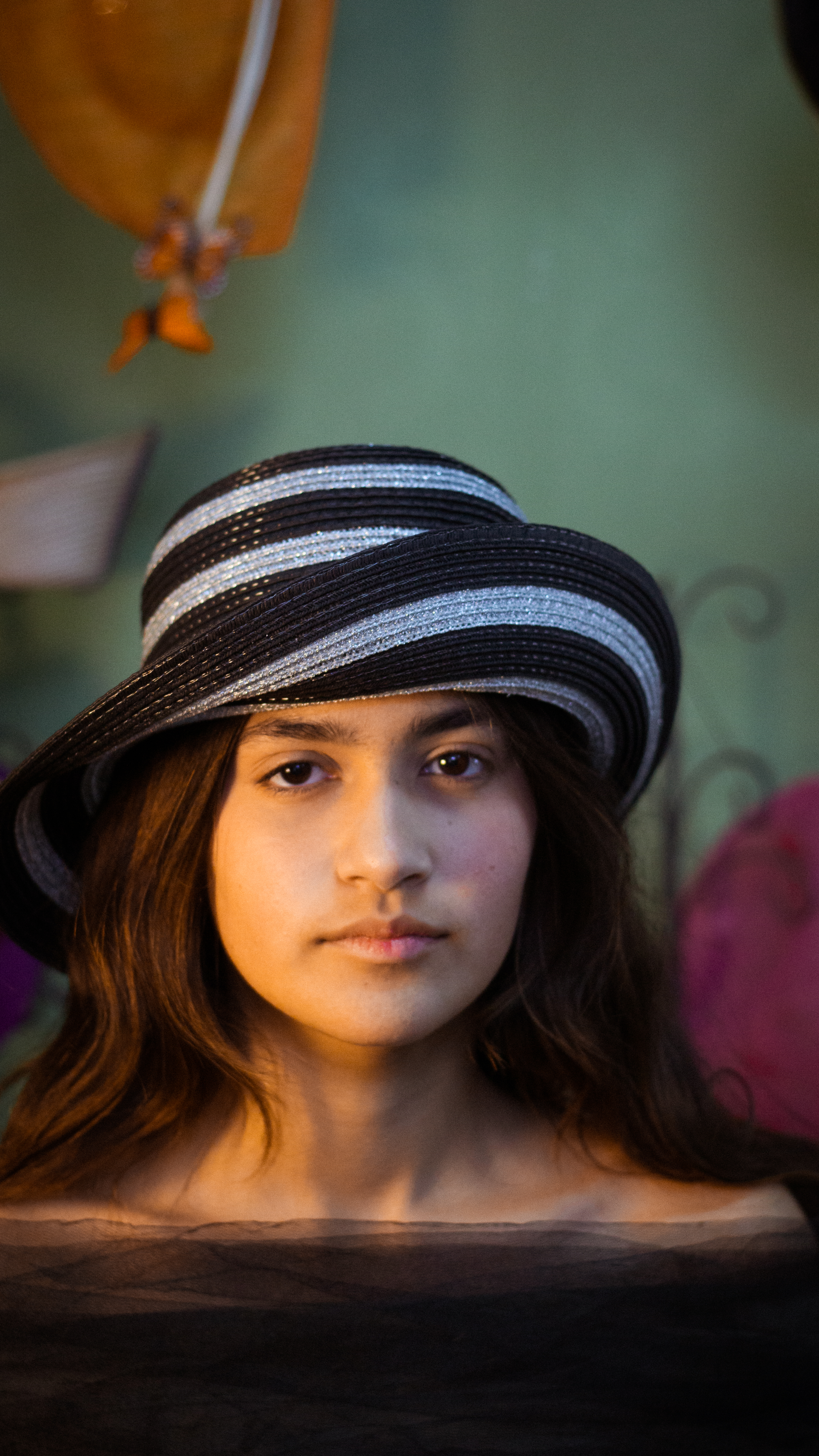 Chapéu Miss Preto e Prata