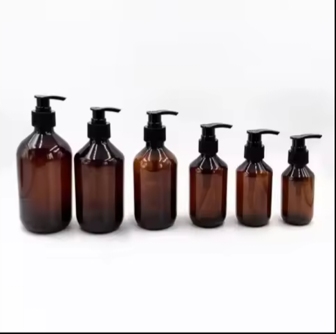 Amber Pump Bottles