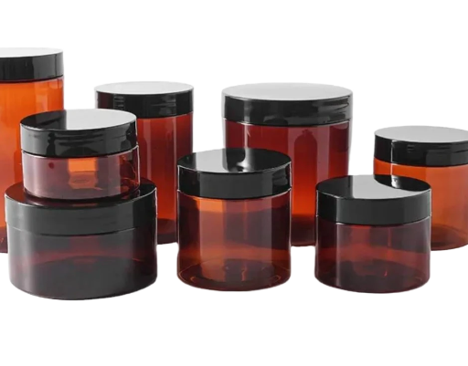 Amber Glass Jars
