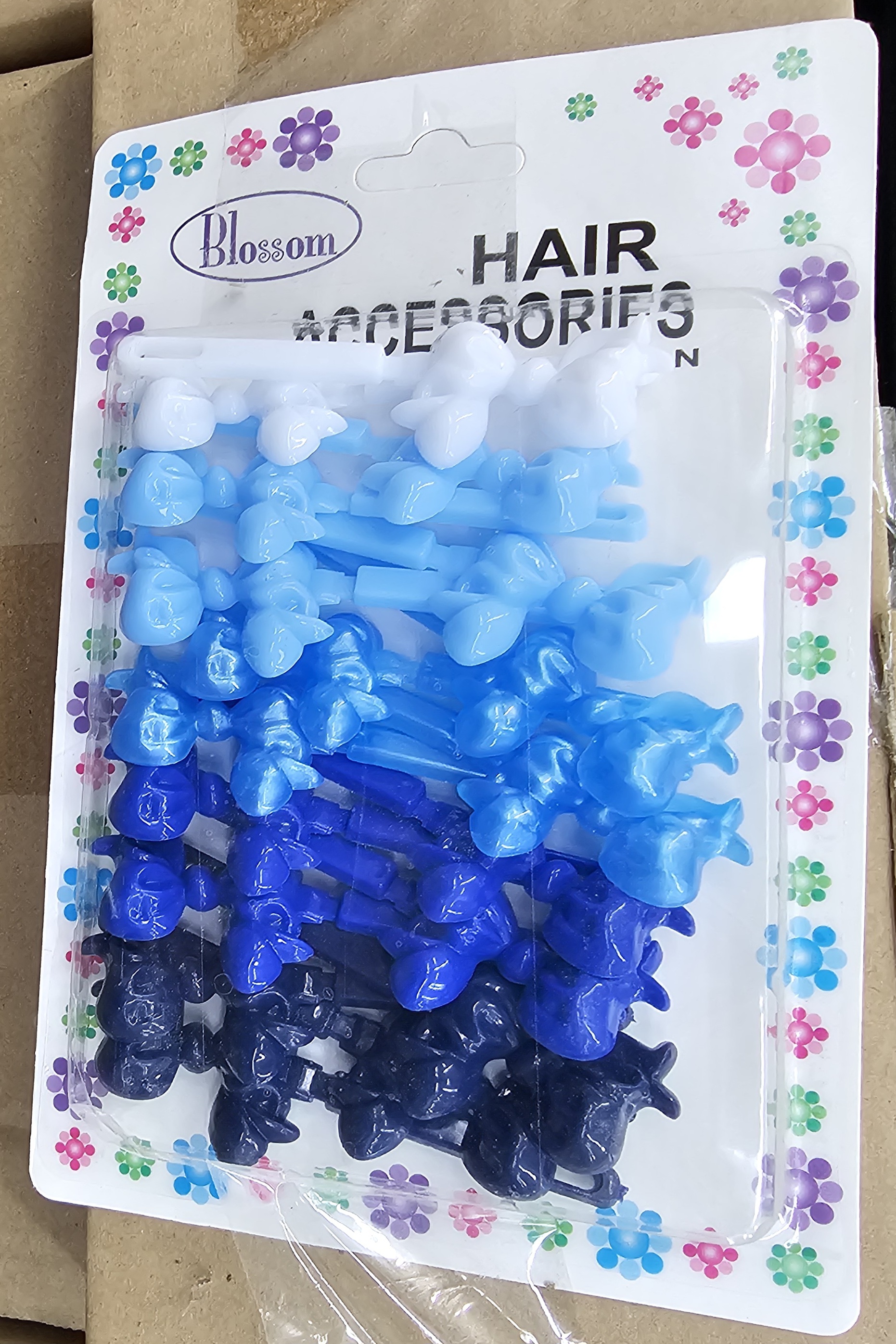 Pinces à cheveux bleues