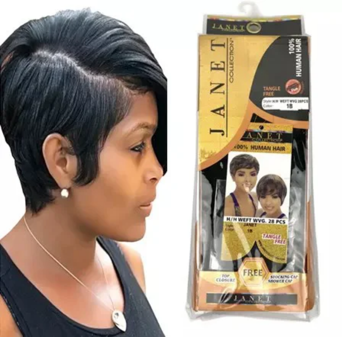 Janet Collection White Hair Top Closure