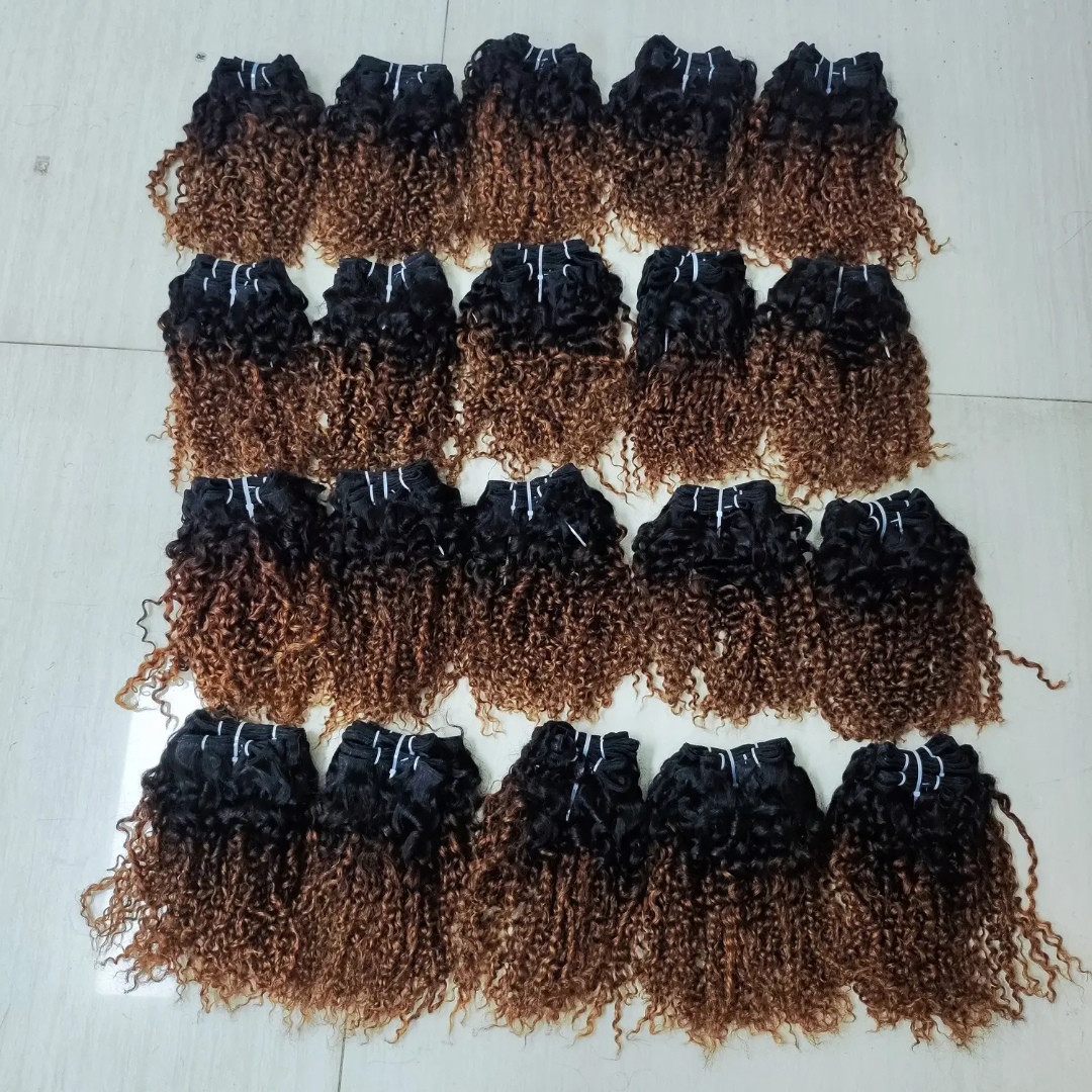 Extensions de cheveux bouclés ombré