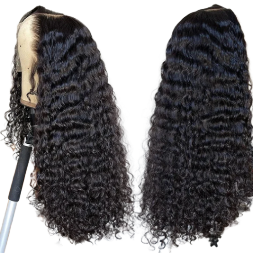 Perruque Cheveux Bouclés Naturels 13*4 transparent 180 density