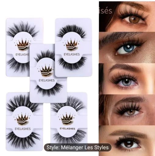 1paires de cils épais croisés