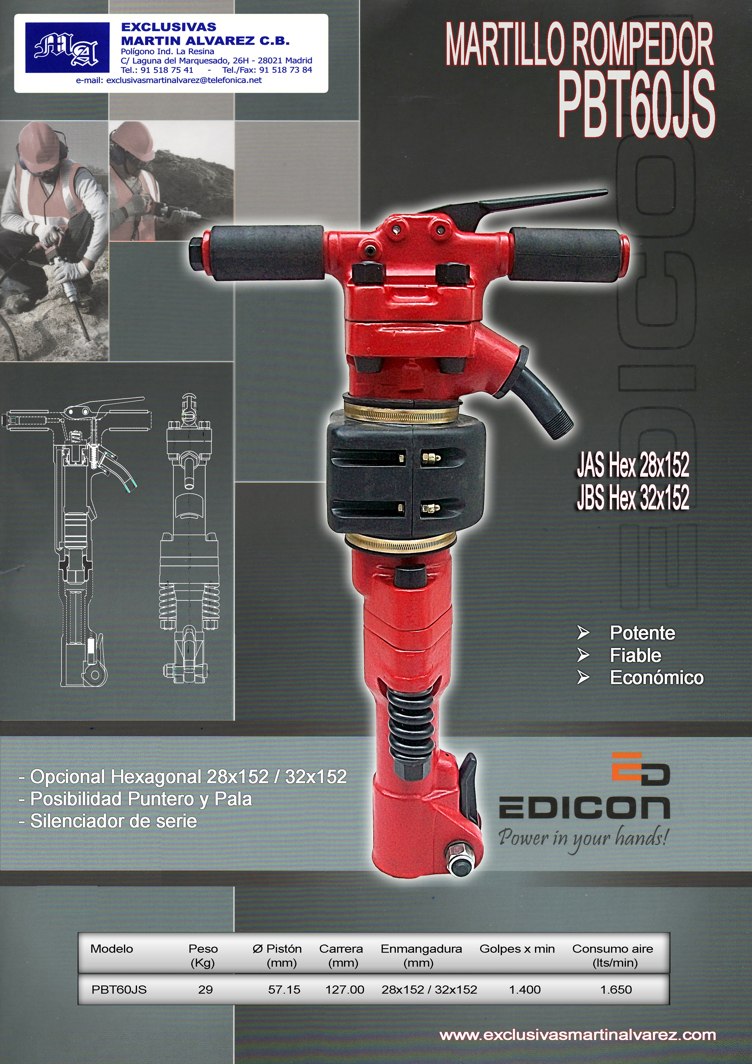 Martillo Rompedor PBT60JS