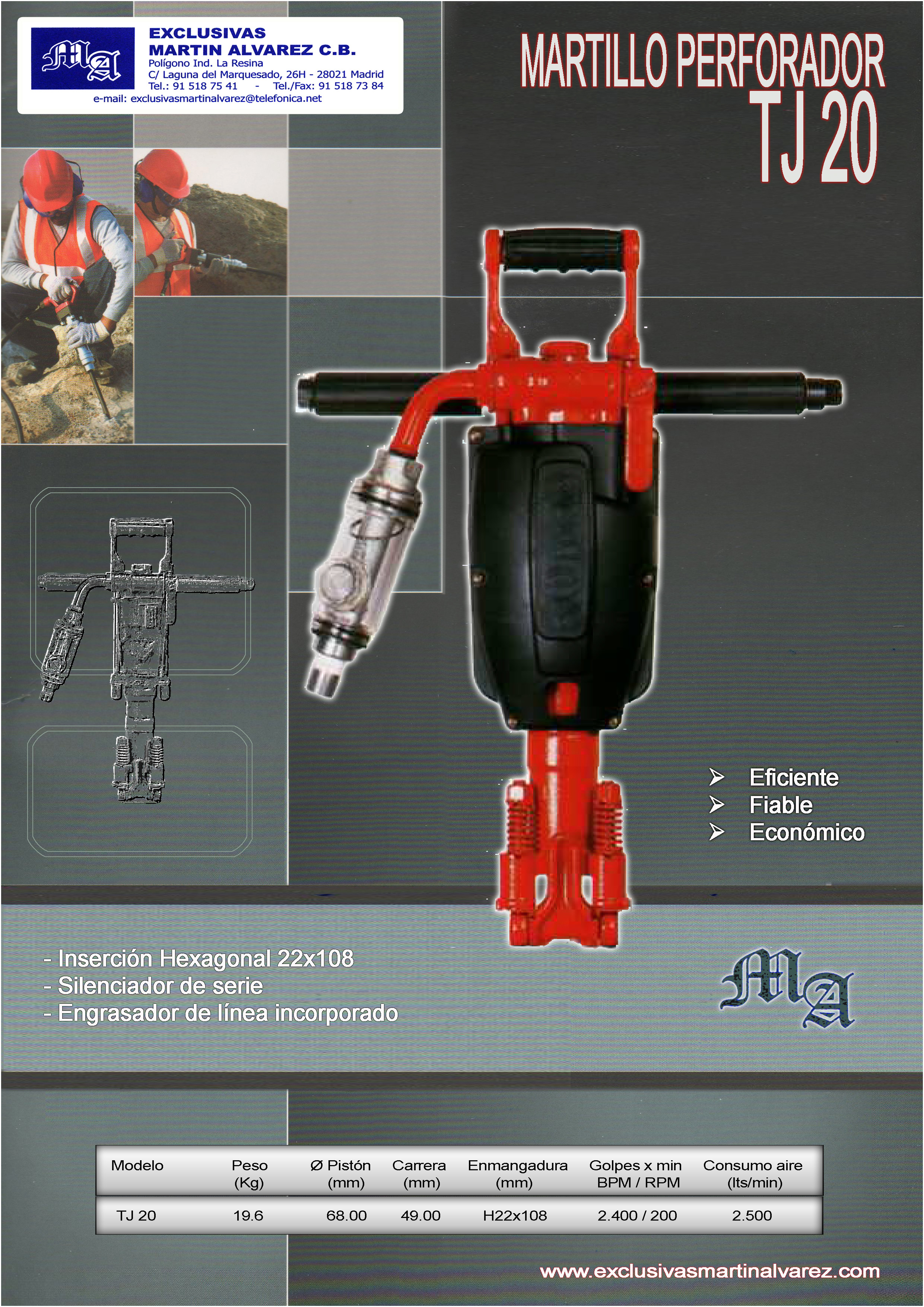 Martillo Perforador TJ20