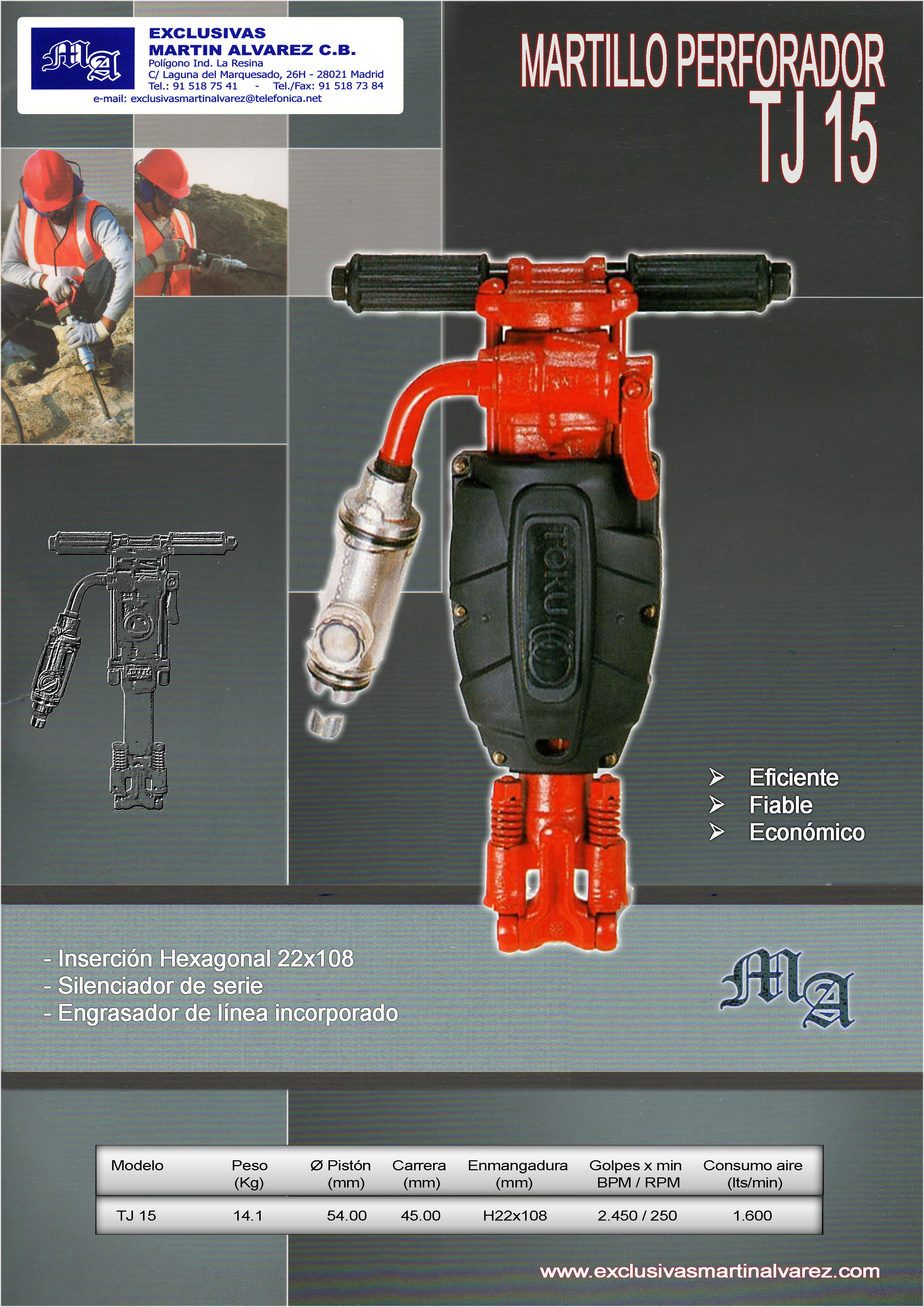 Martillo perforador TJ15