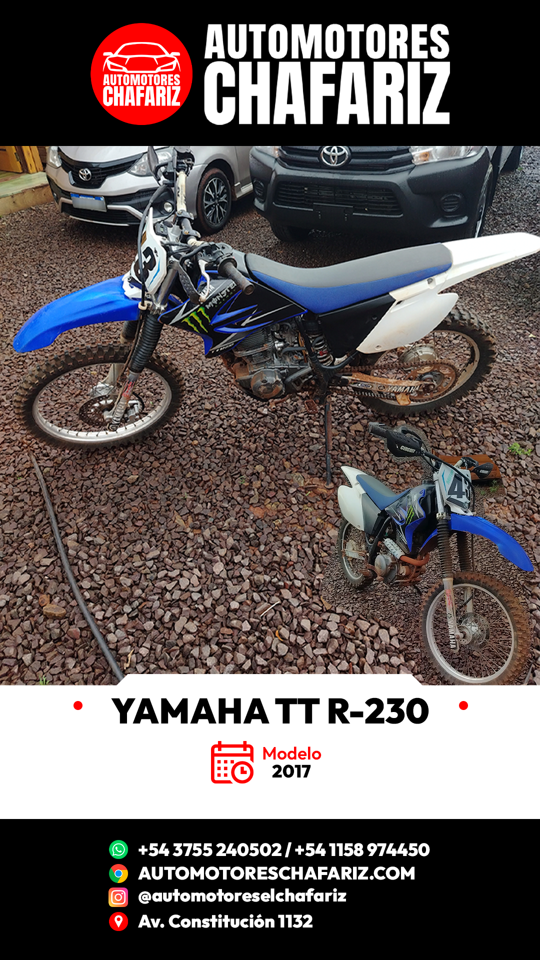Moto de competición YAMAHA TT R230