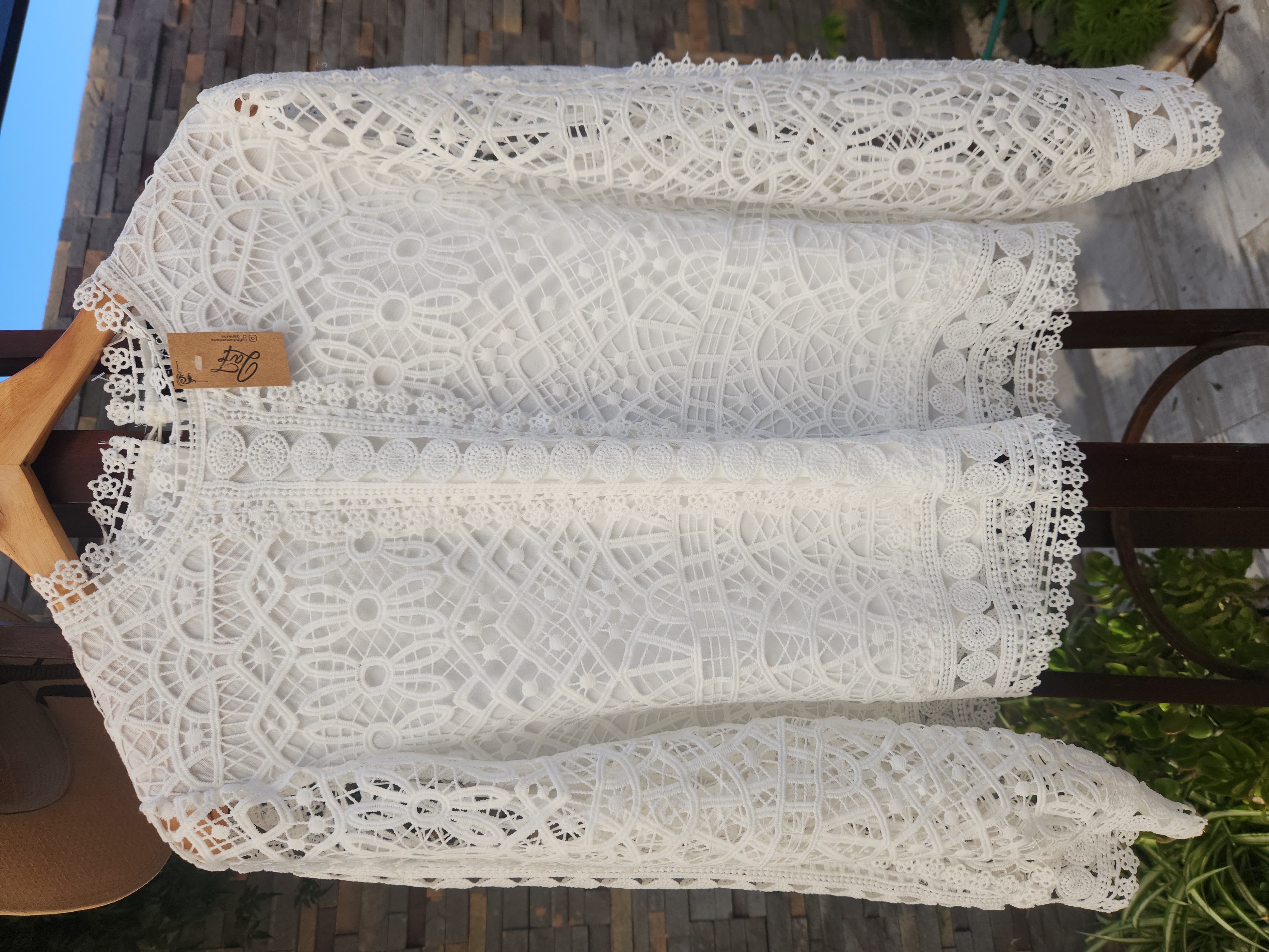 Camisa guipur importada Blanca