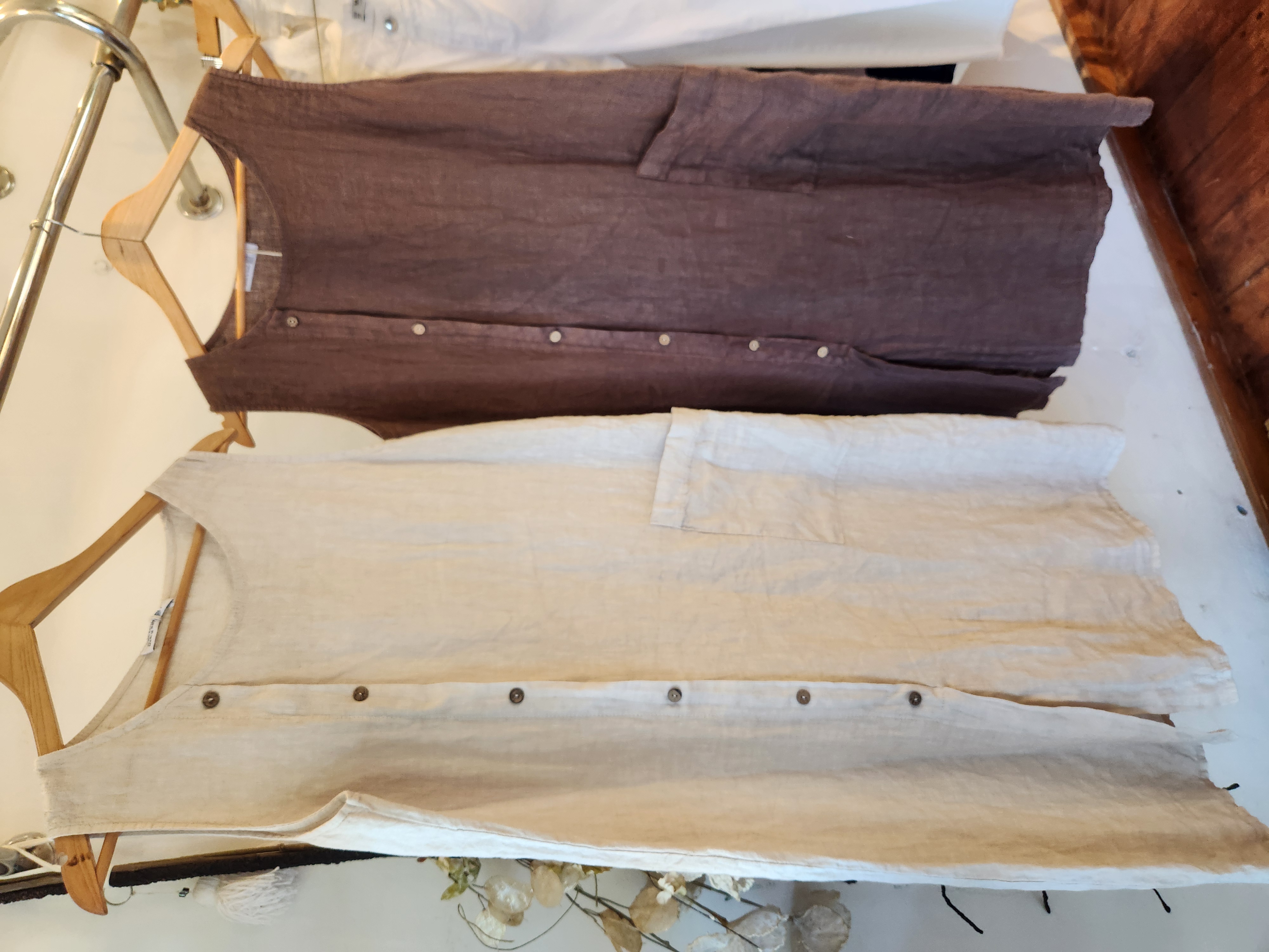 Vestido de lino sin mangas