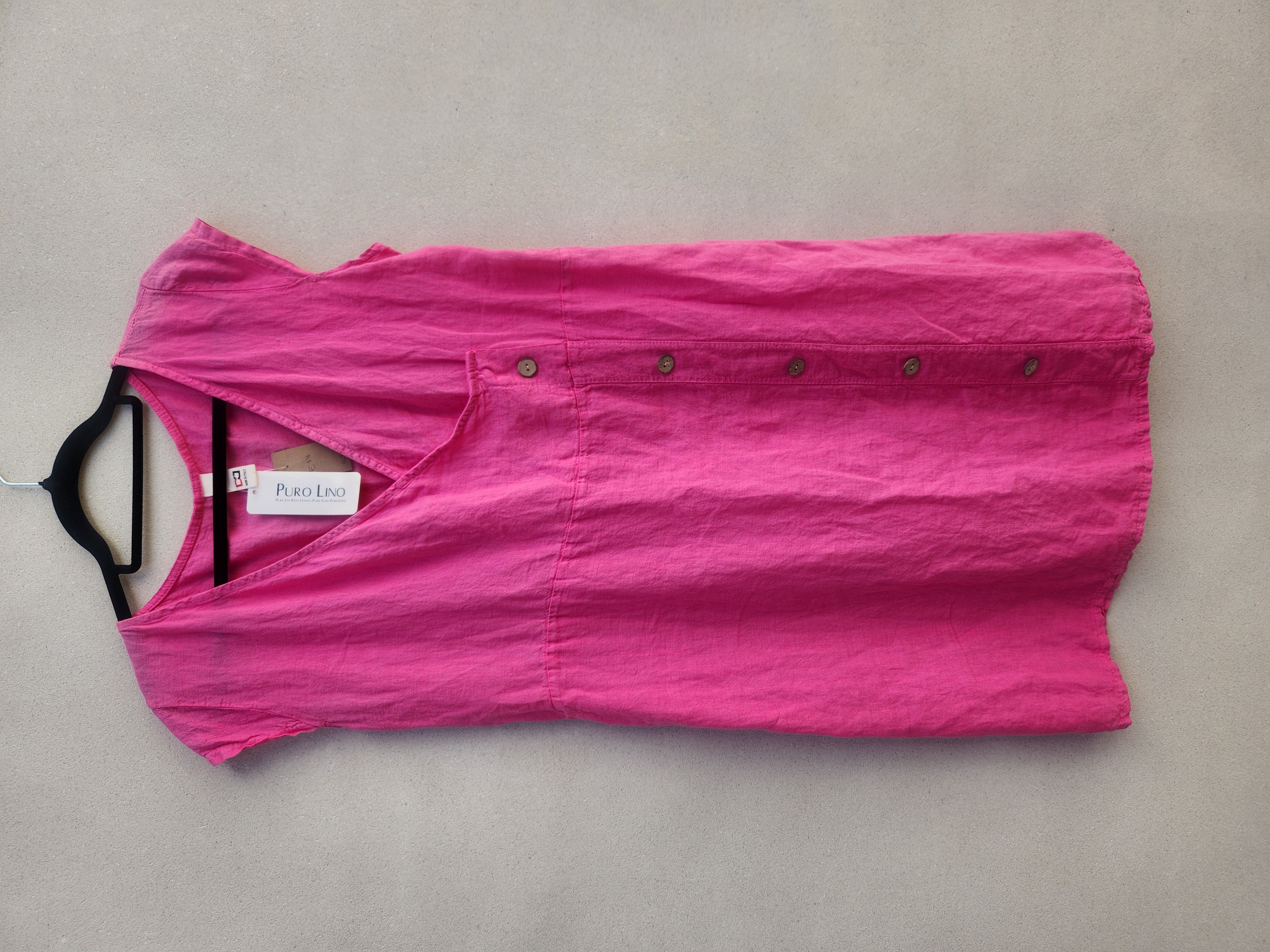 Vestido rosa en lino