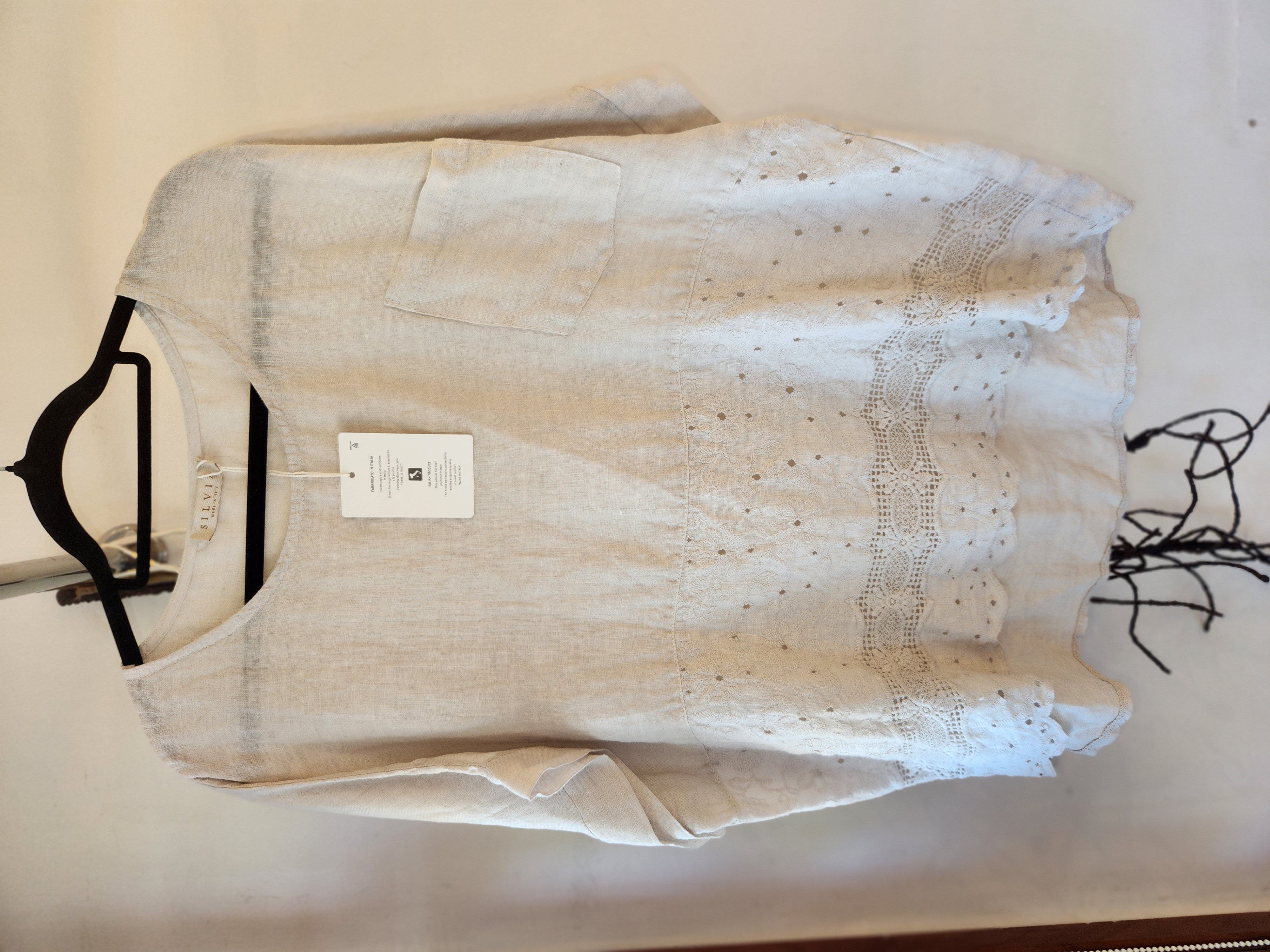 Conjunto de blusa y palazo de lino