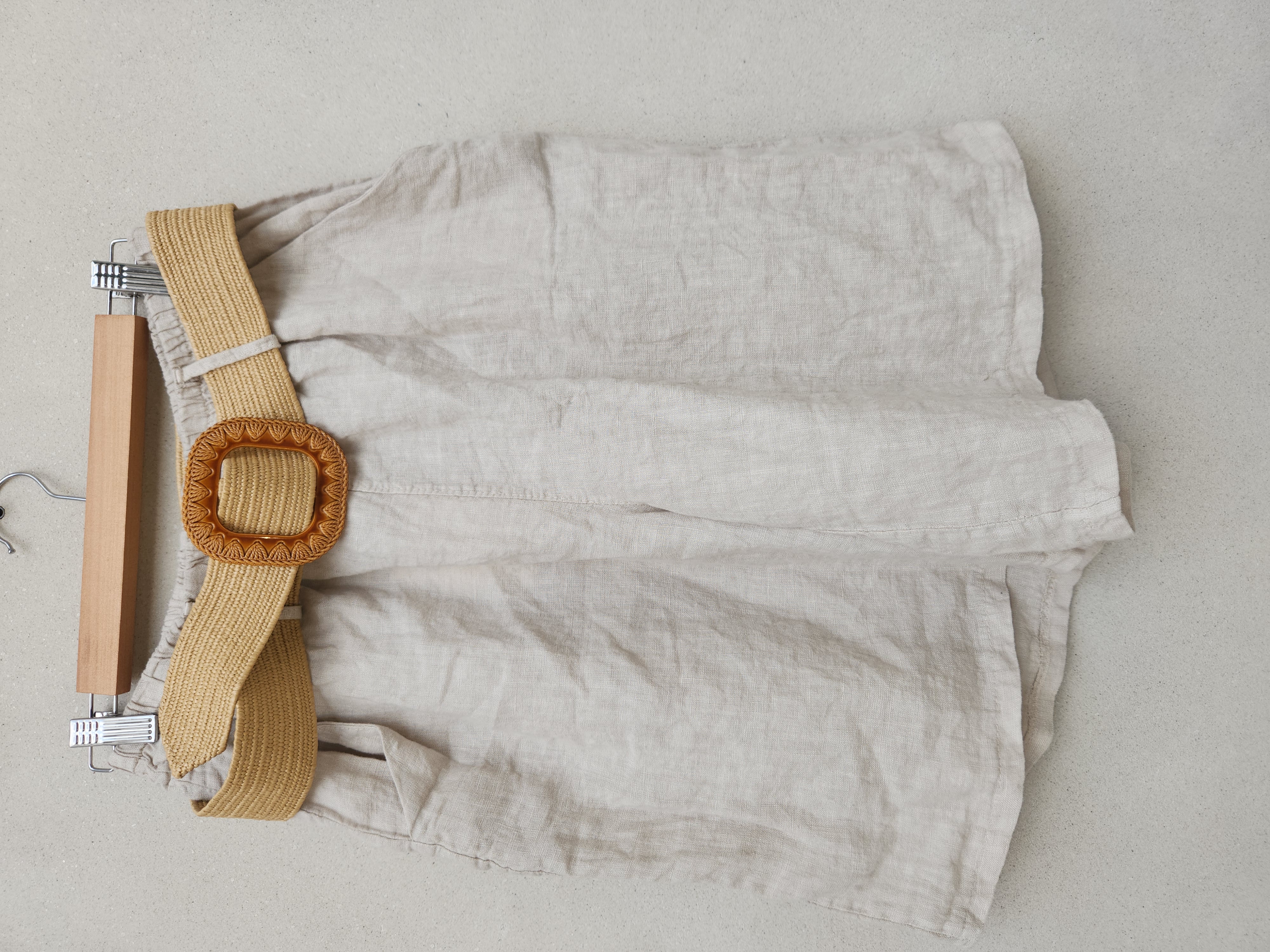 Bermuda en Lino  con cinto' Variedad de colores