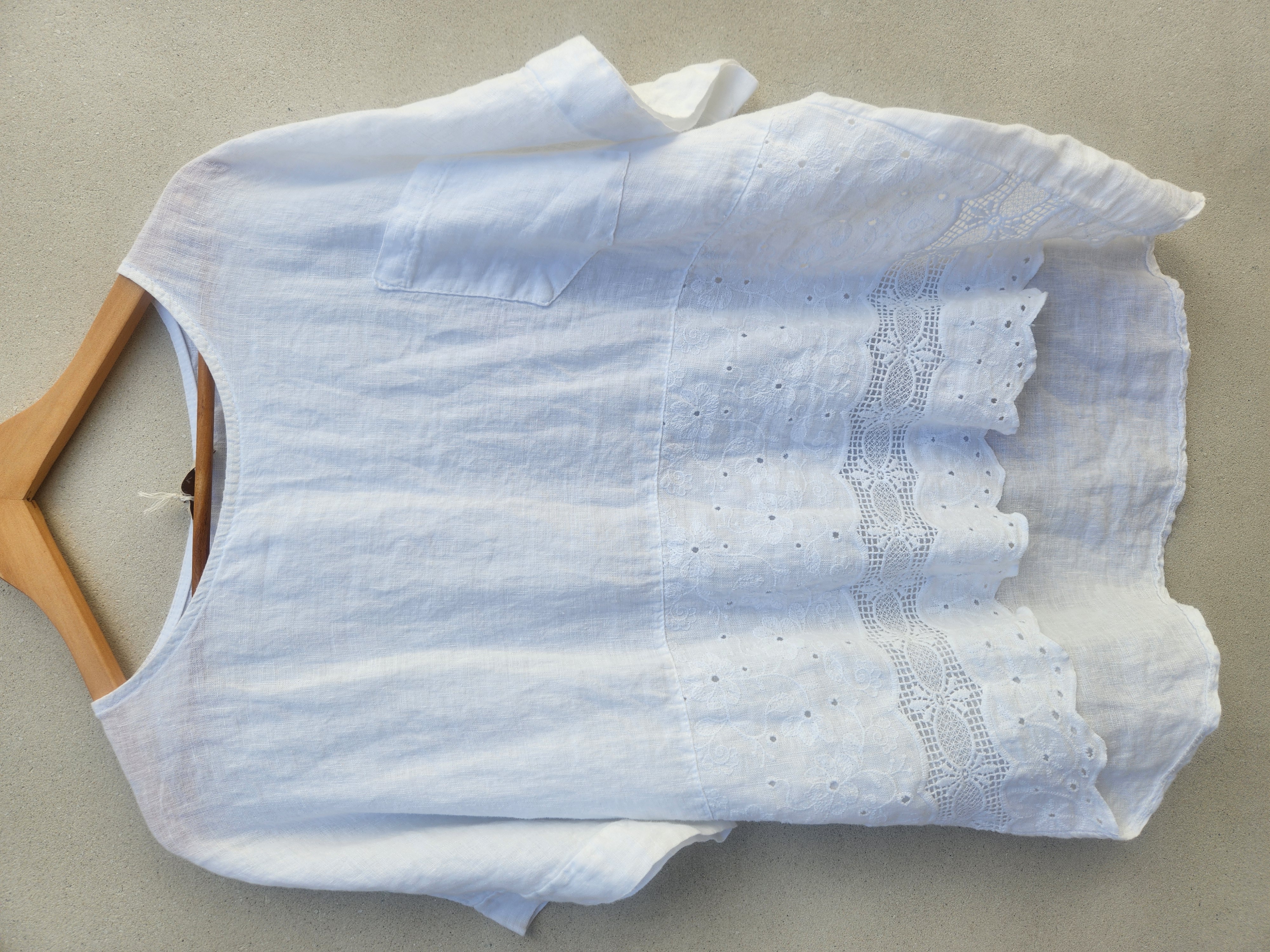 Blusa de lino blanca