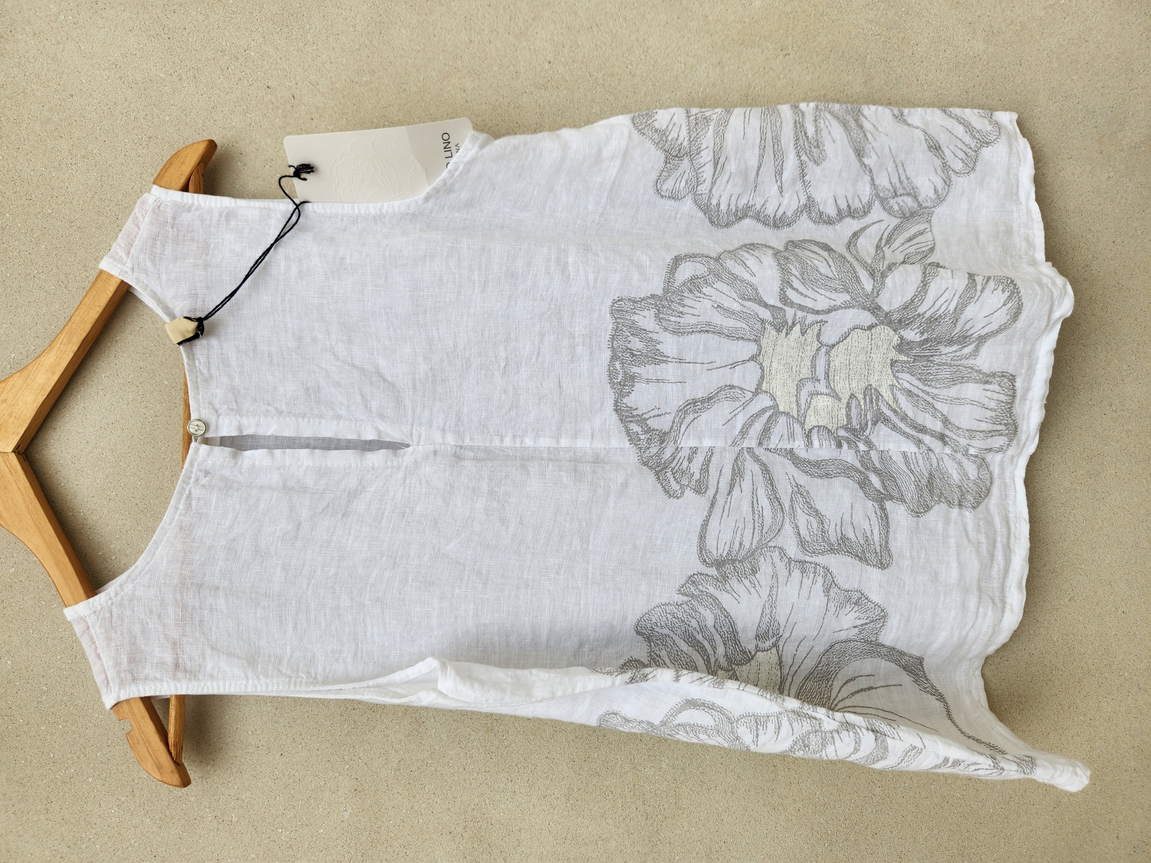 Blusa Lino con flor