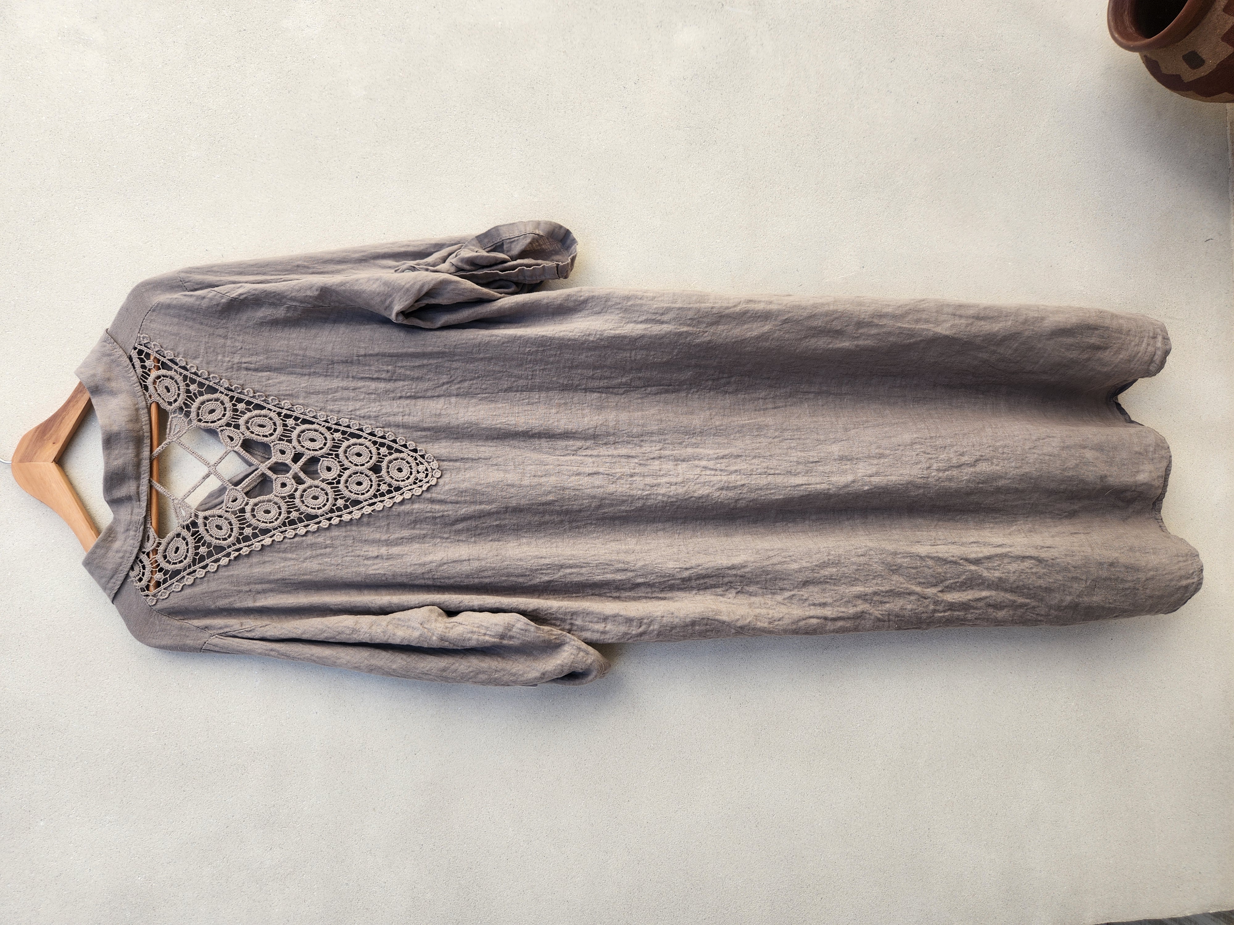 Vestido largo de lino