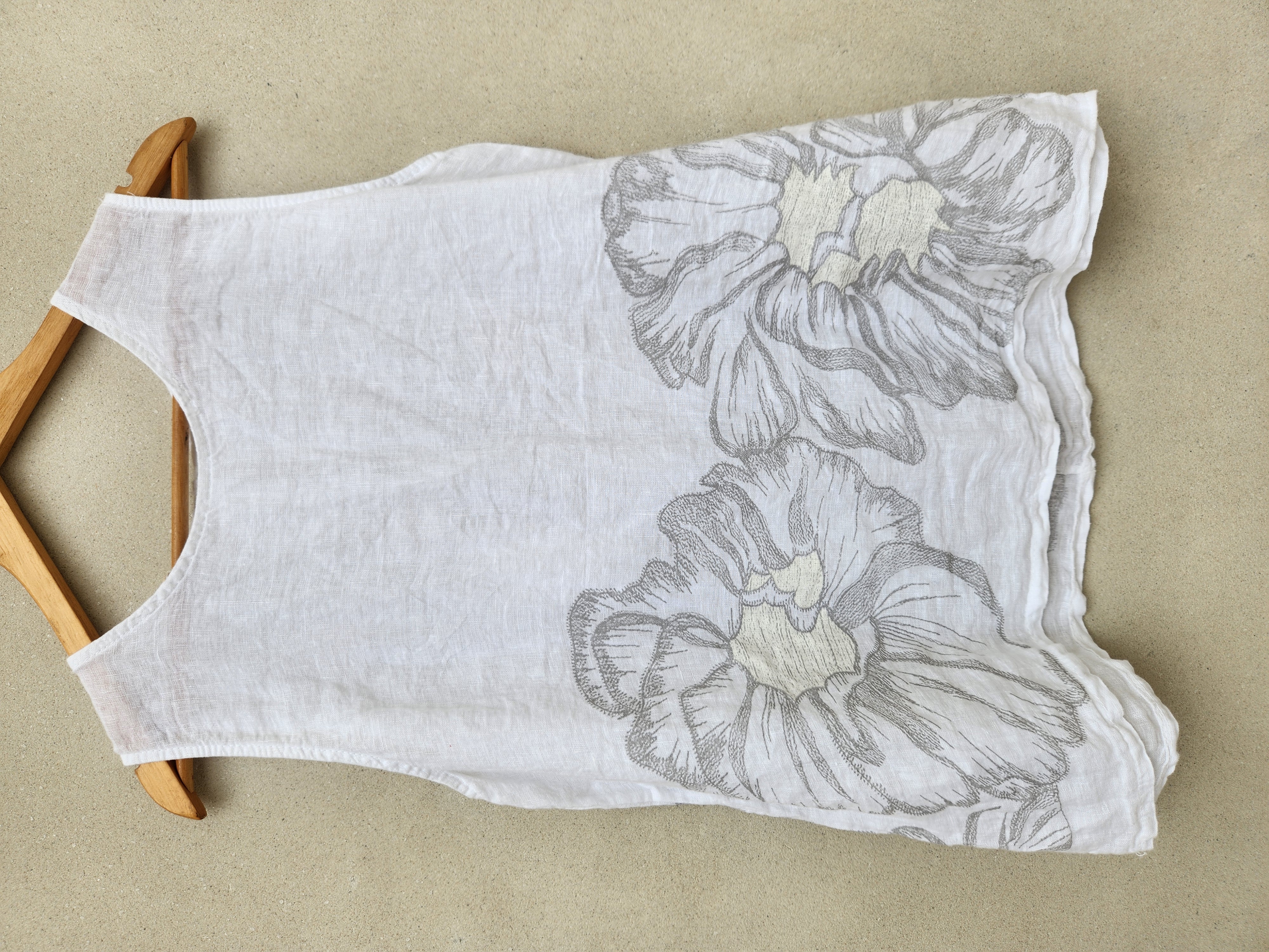 Blusa Lino con flor
