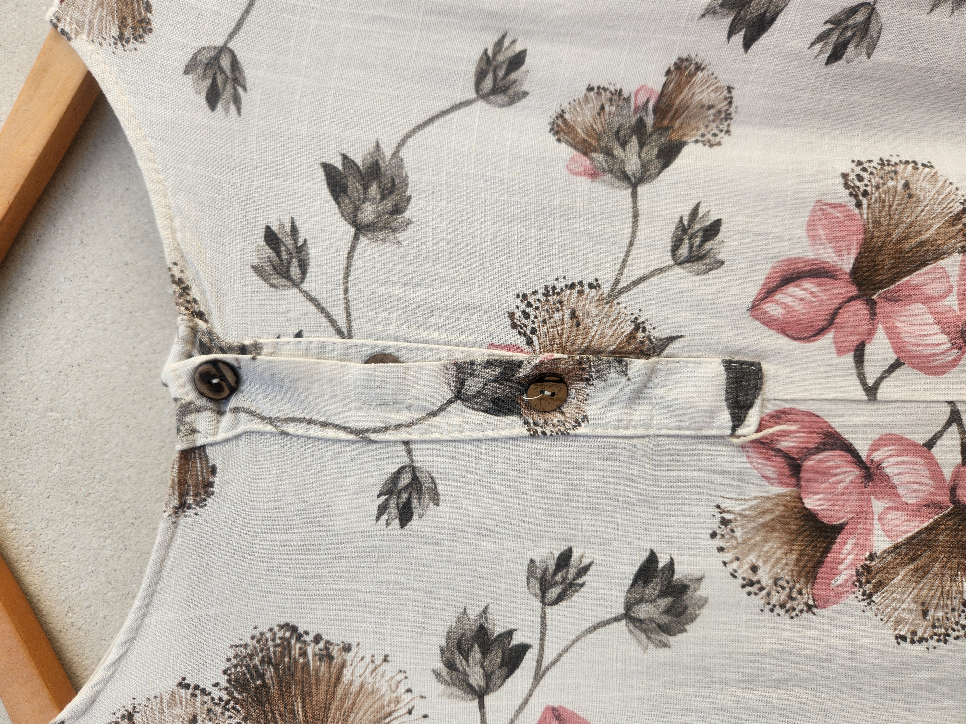 Vestido largo floral en Lino