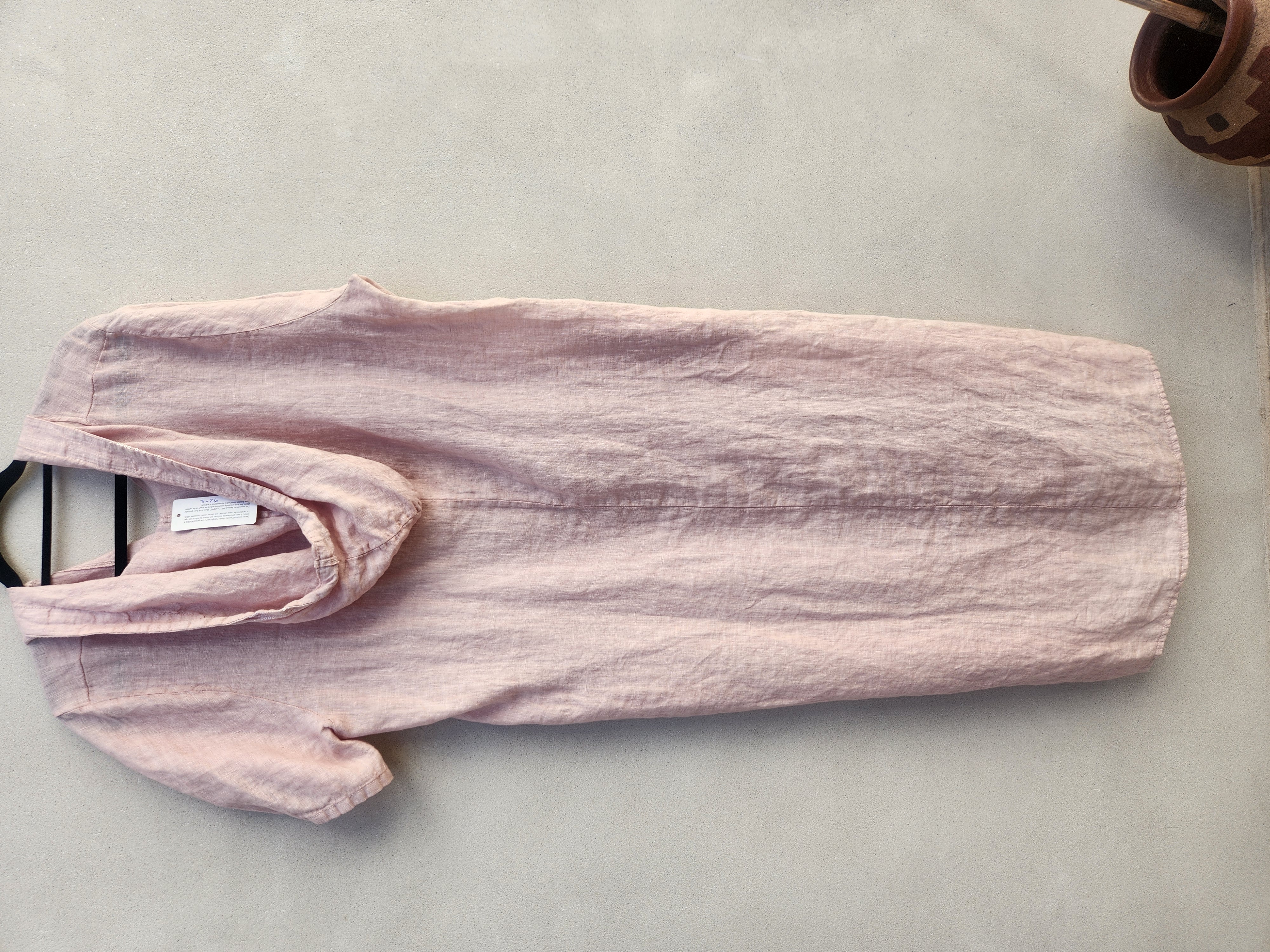 Vestido Lino rosa claro