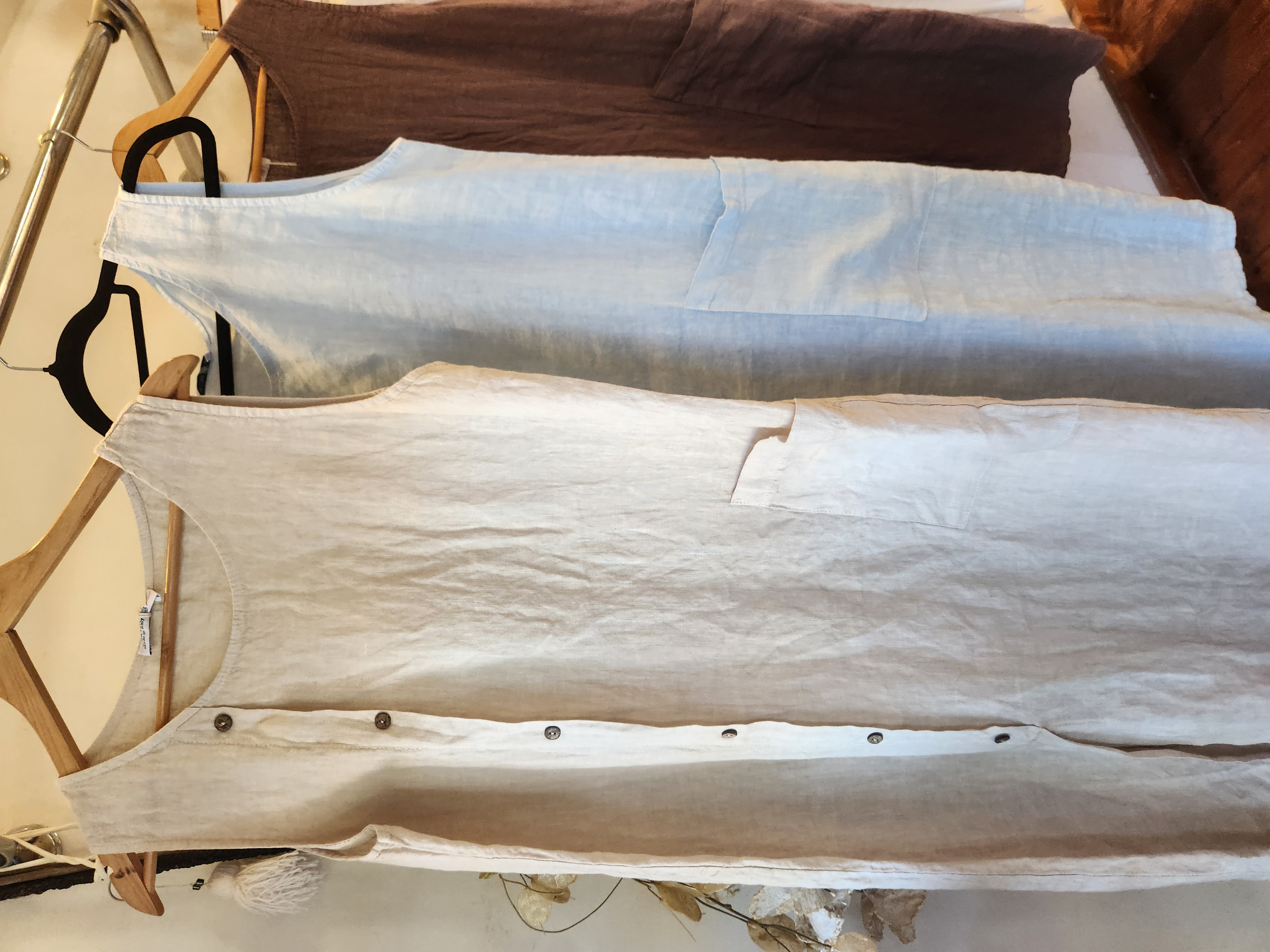 Vestido de lino sin mangas