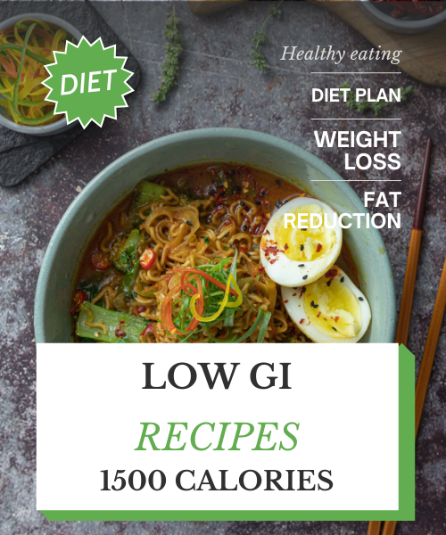 Low GI Diet 7 Day Menu - Low GI Diet for Weight Loss Meal Plan 1500 kcal