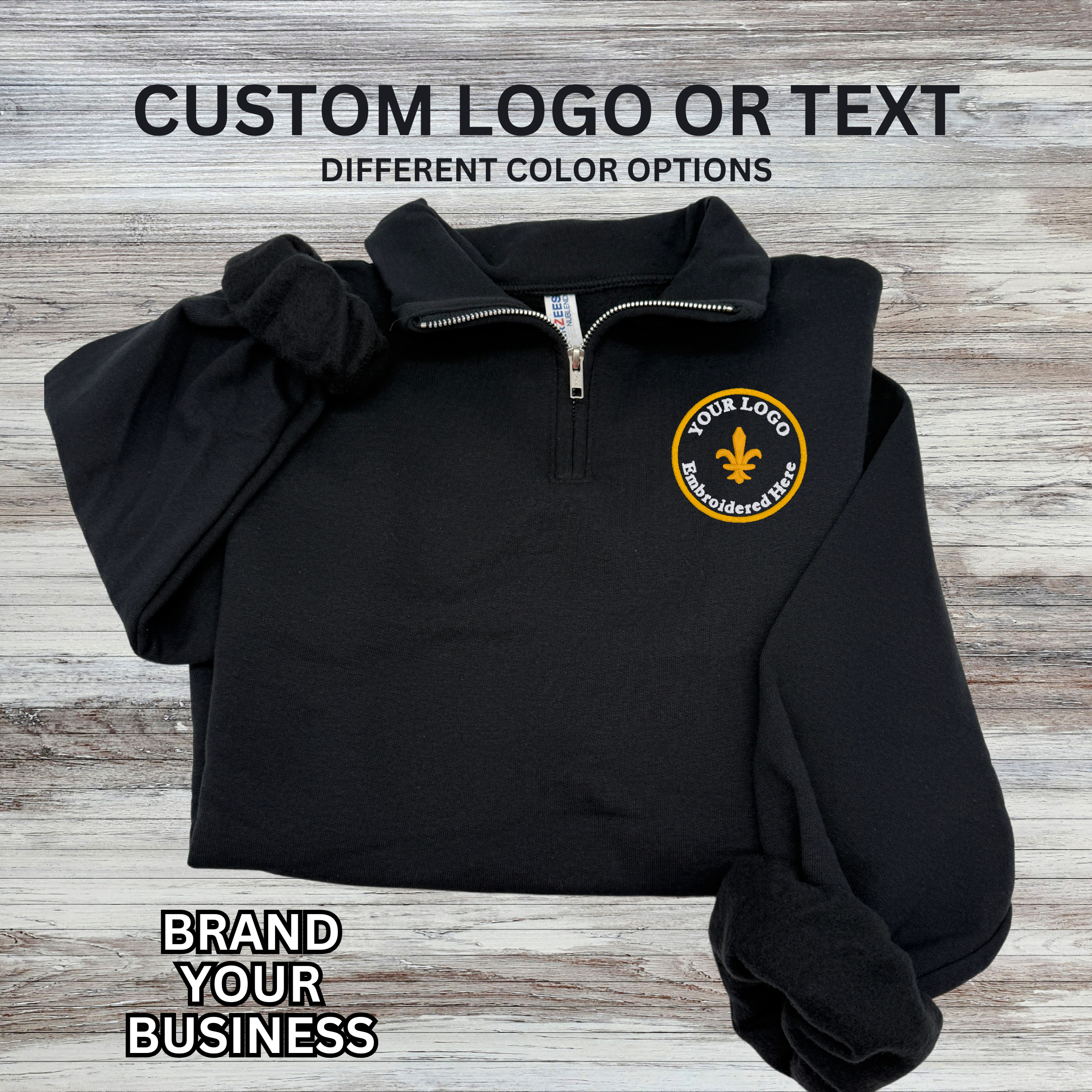 Company Logo - Custom 1/4 Zip Pullover Sweater
