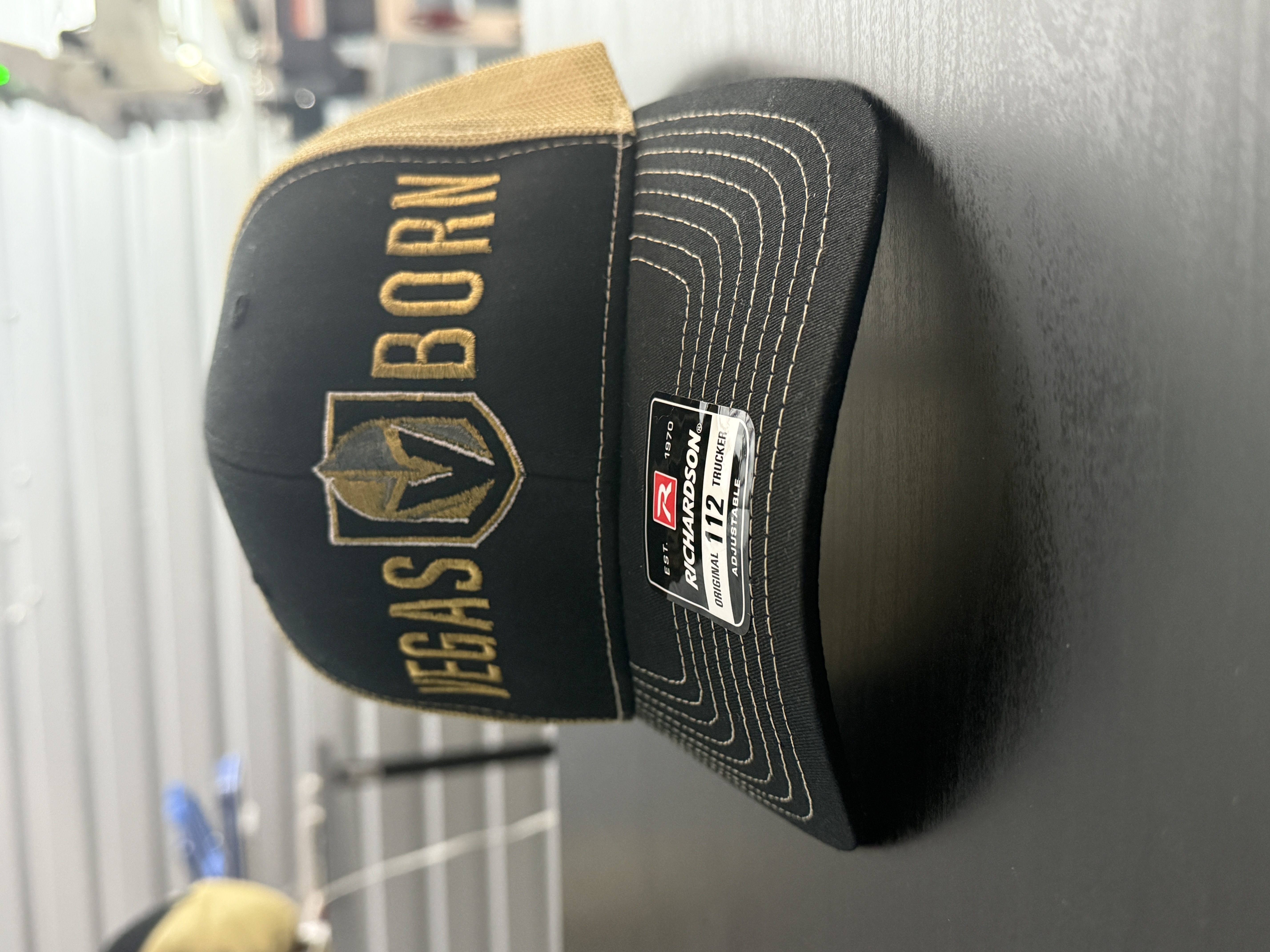 Vegas Born VGK Inspired Black and Gold Hat