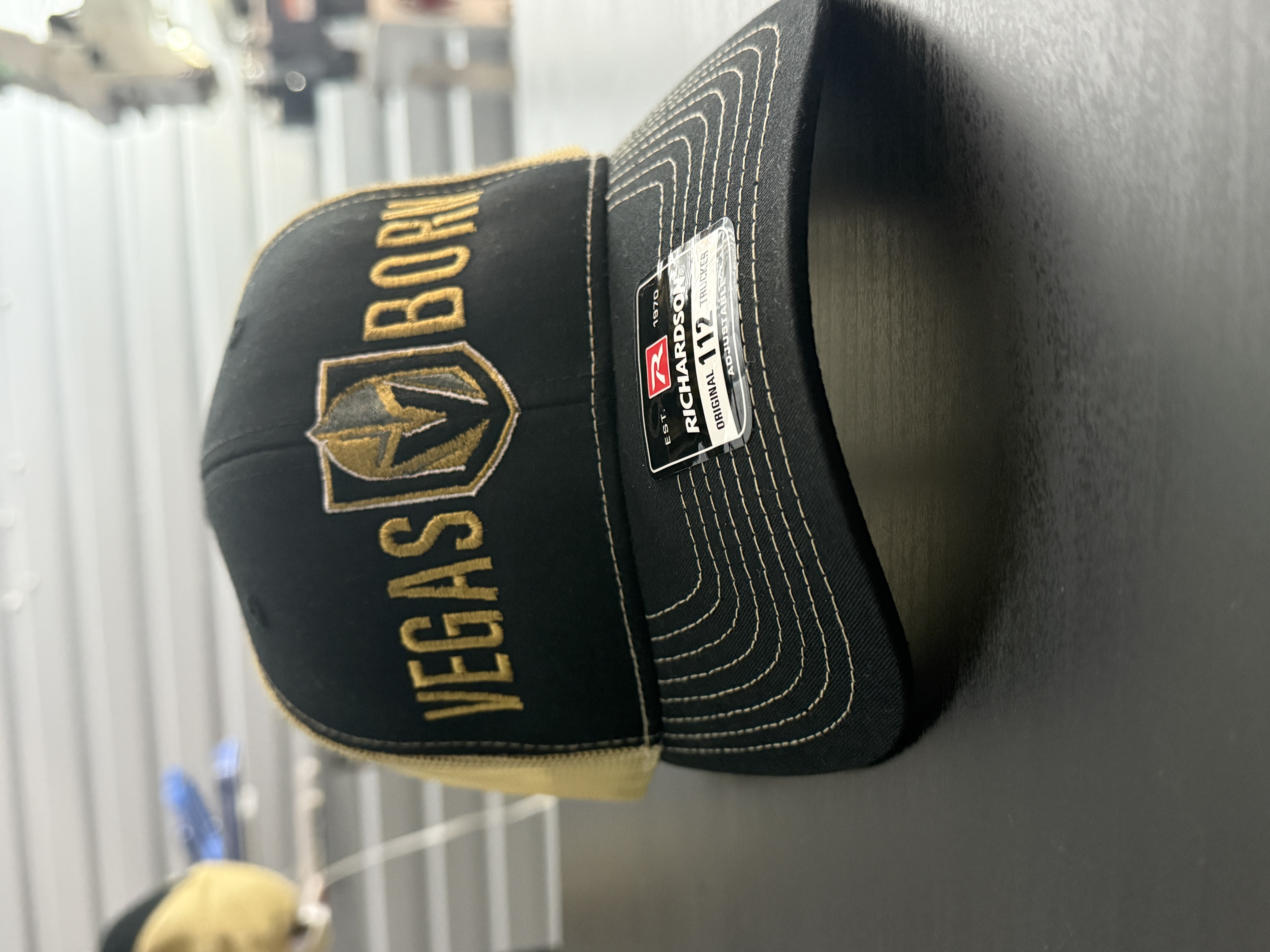 Vegas Born VGK Inspired Black and Gold Hat