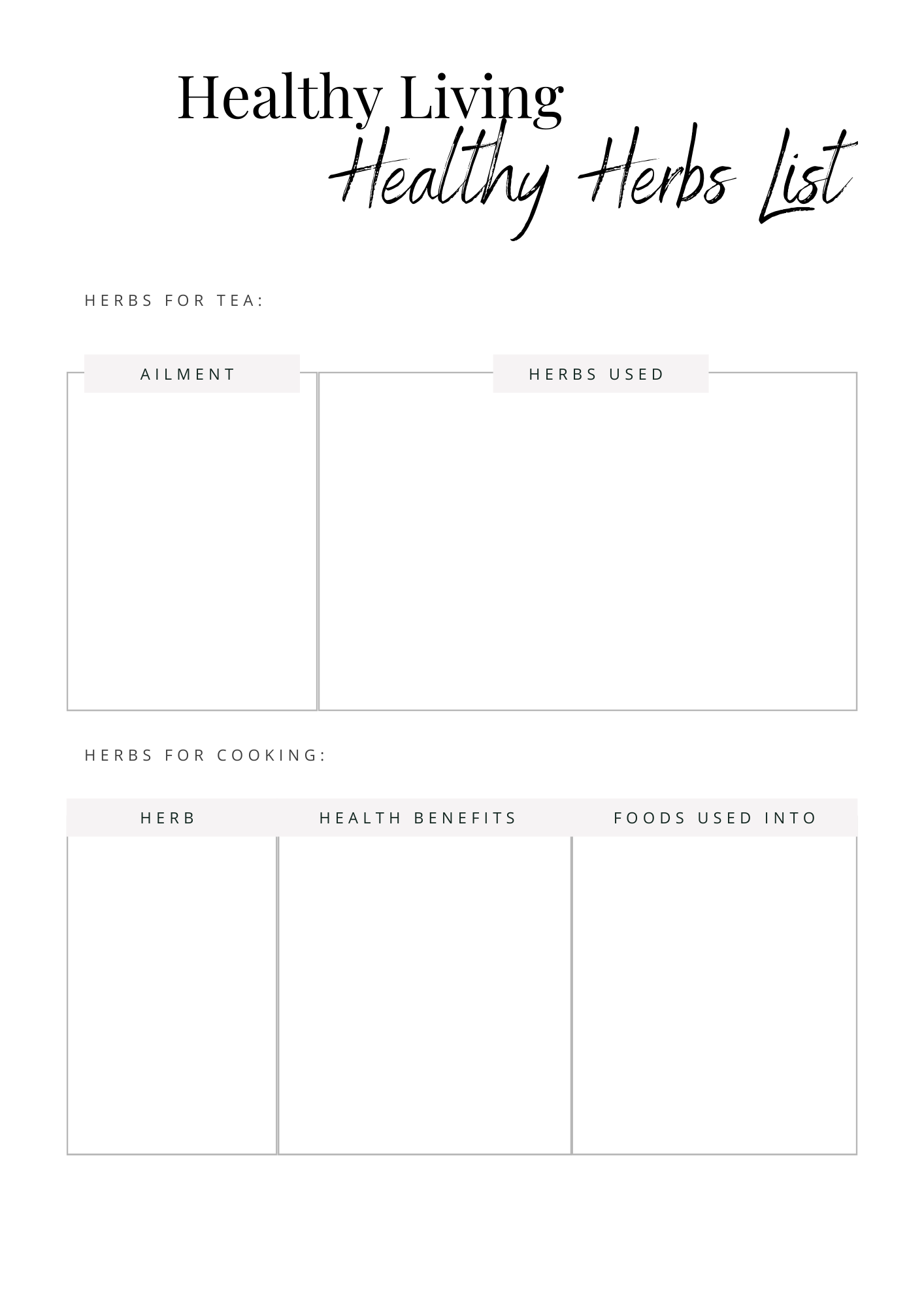 Healthy Living Journal