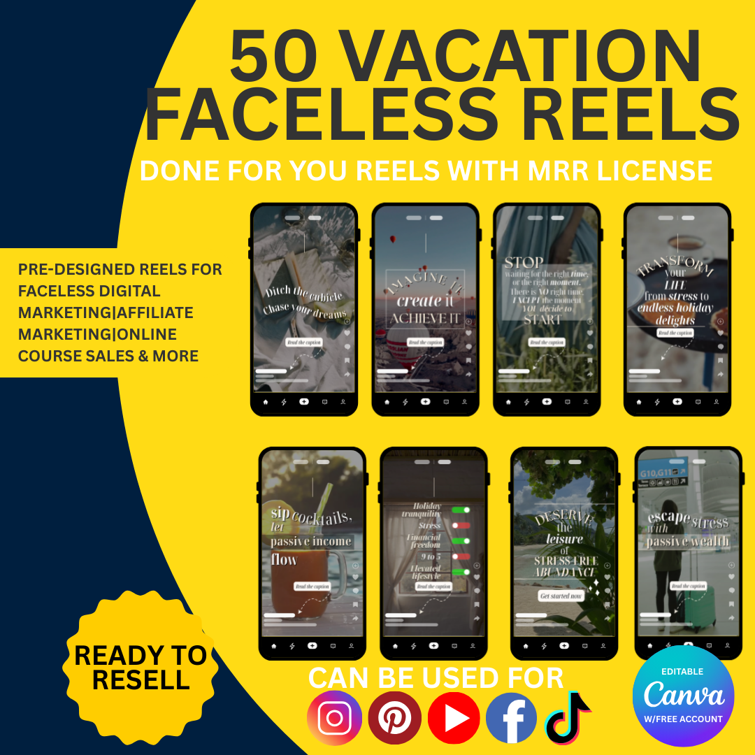50 Digital Vacation Reels