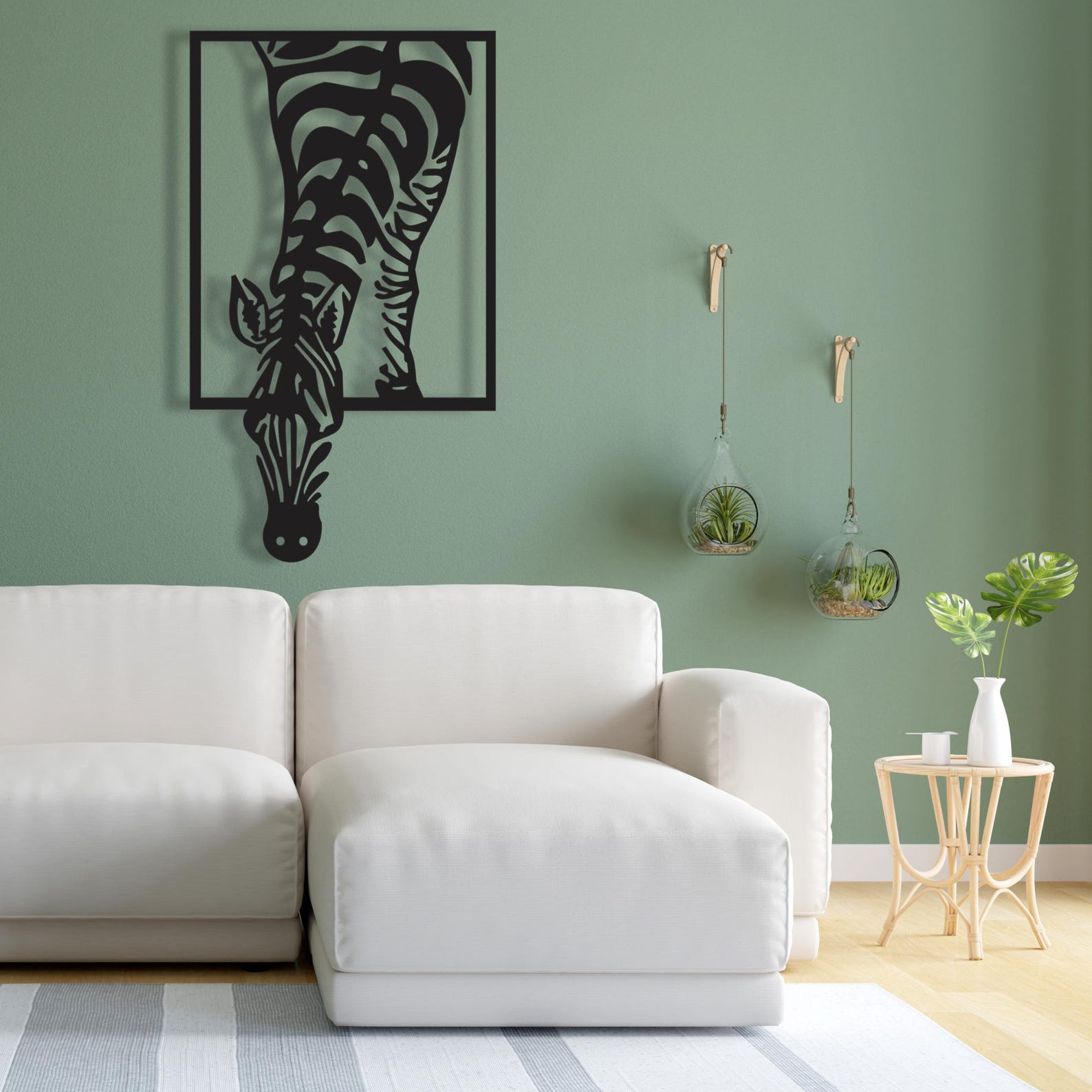 Zebra Metal Wall Art