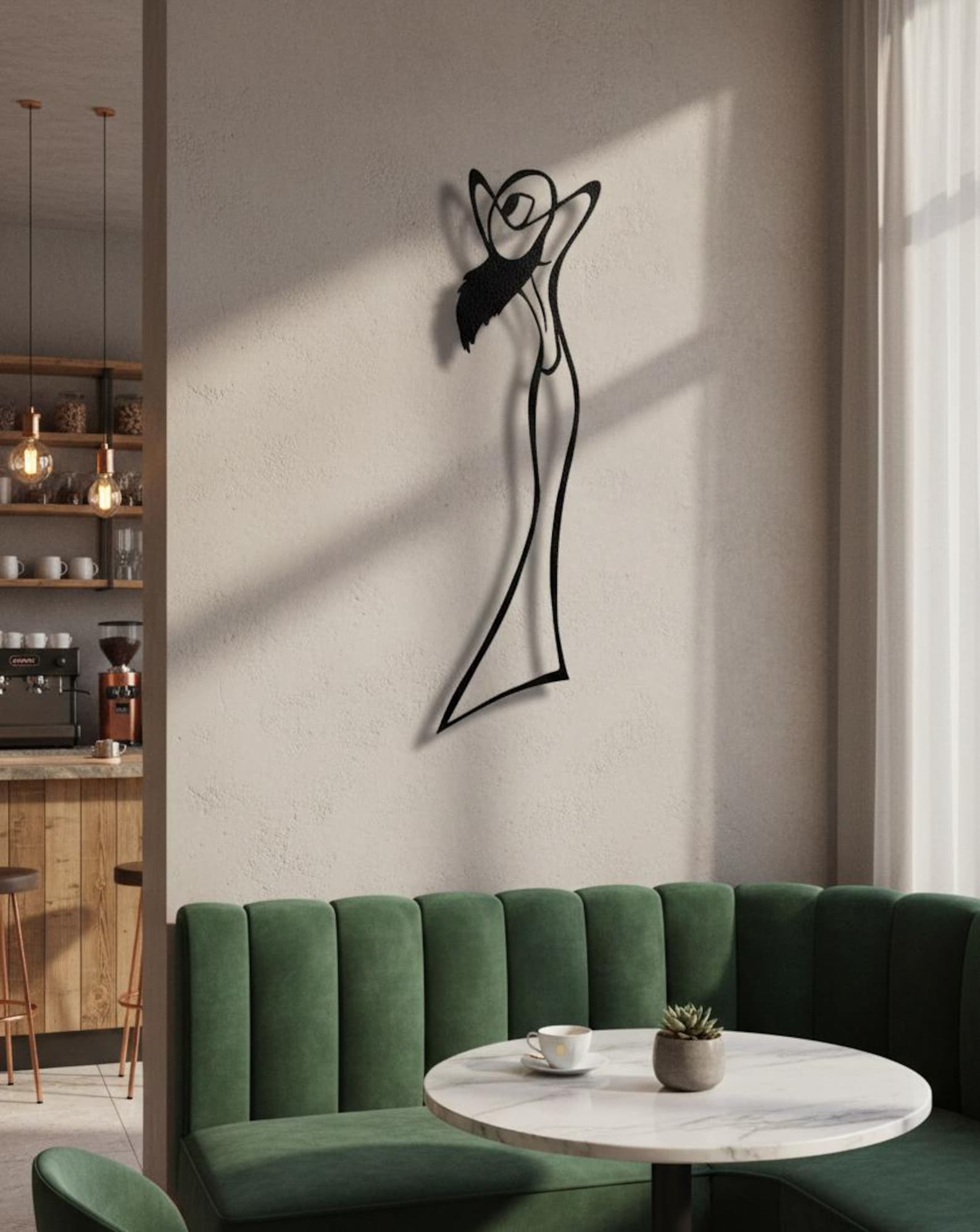 Elegant Woman Metal Wall Art