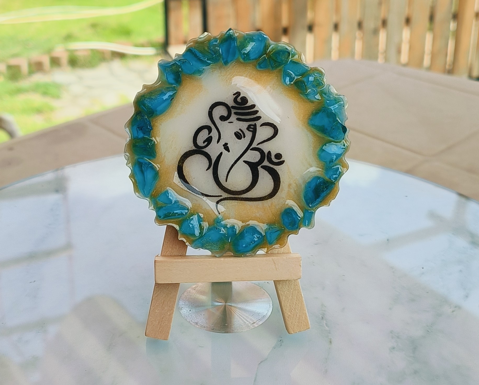 Handcrafted Lord Ganesha standy frame . 