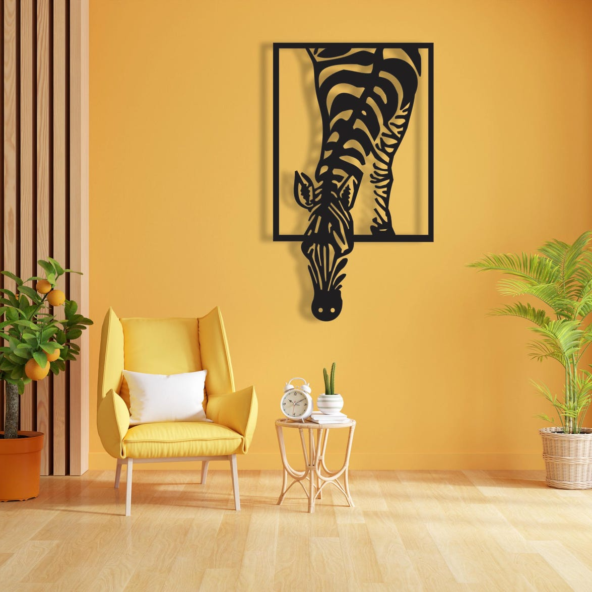 Zebra Metal Wall Art