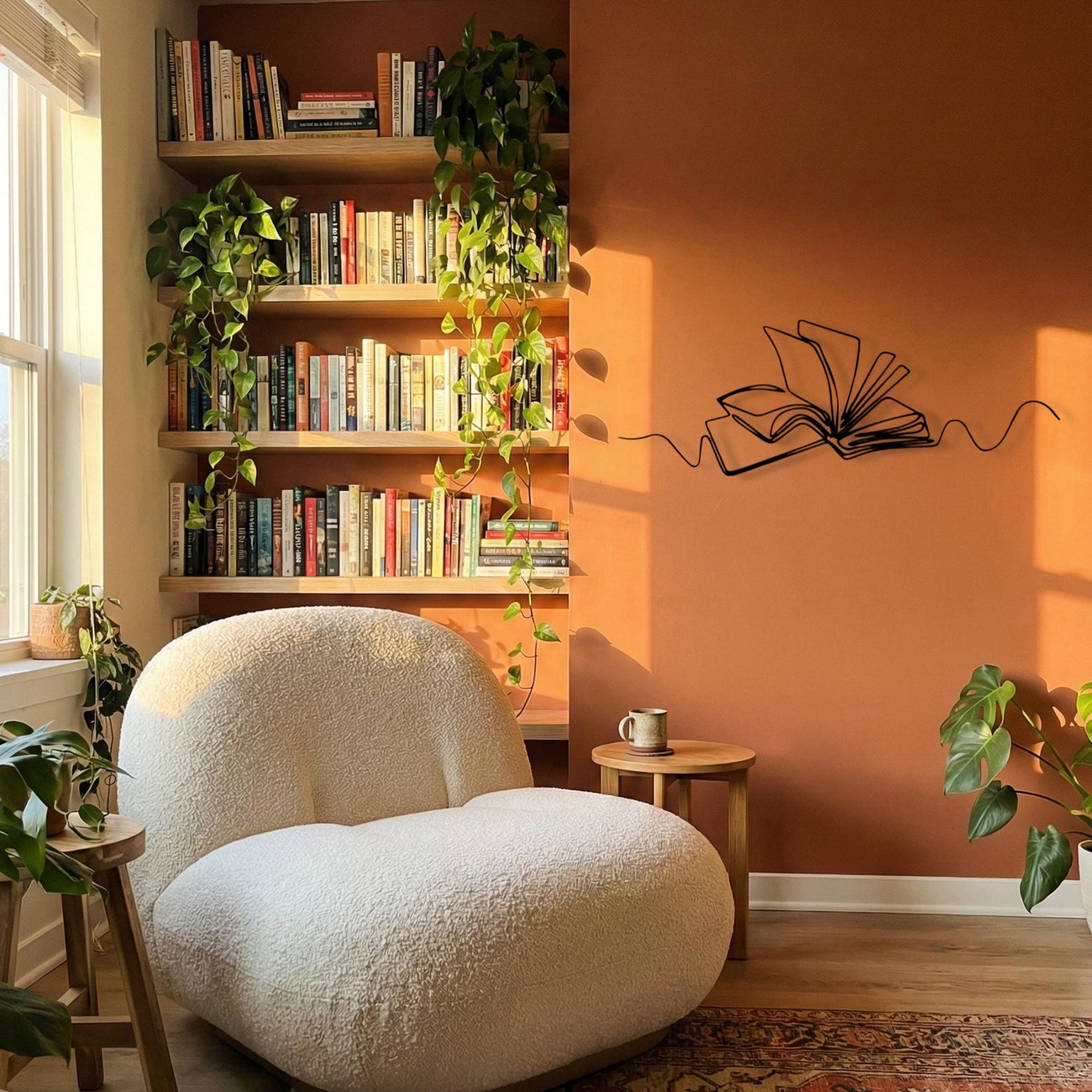 Minimalist Book Metal Wall Art