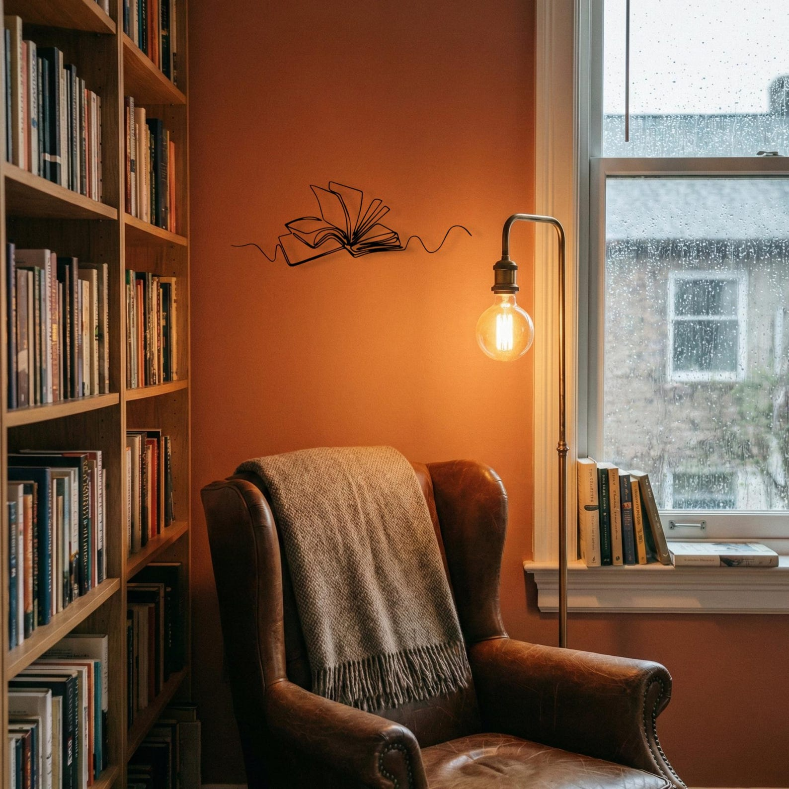 Minimalist Book Metal Wall Art