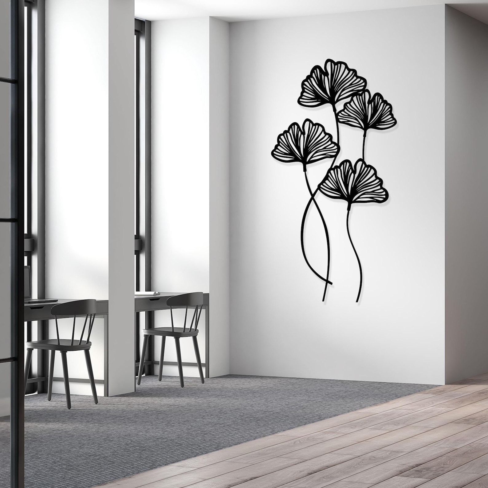 Metal Floral Wall Art