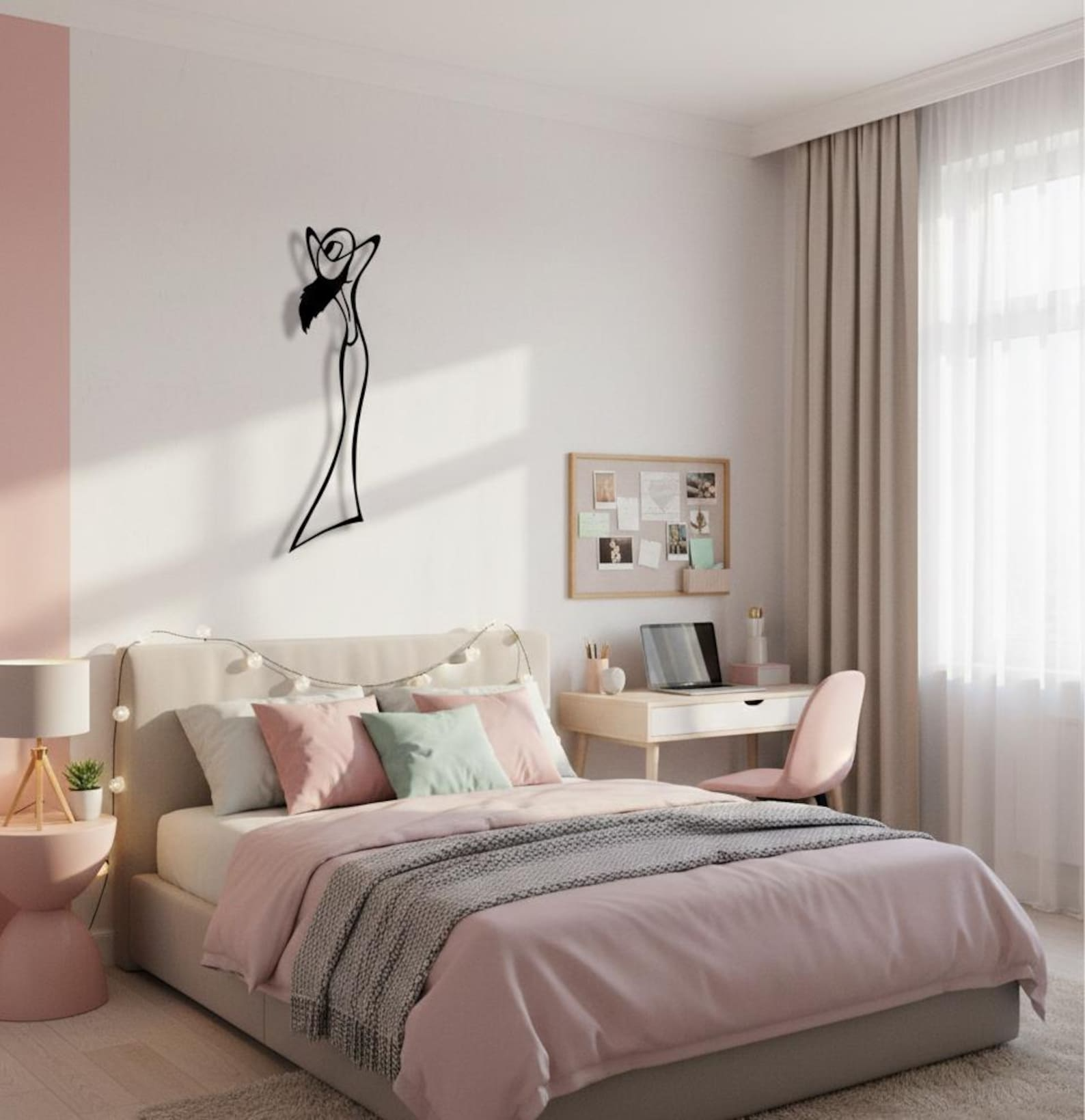 Elegant Woman Metal Wall Art