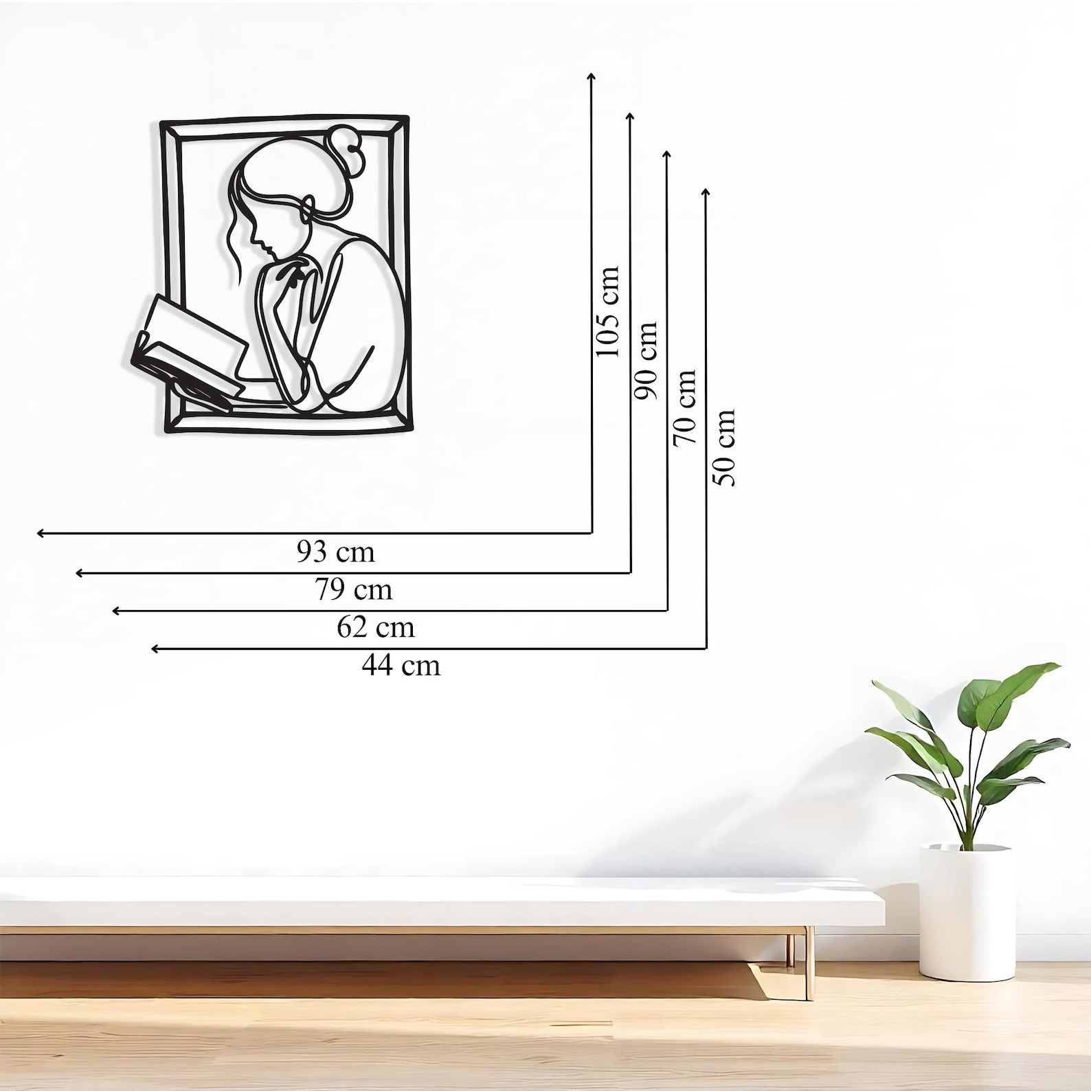 Line Art Metal Wall Decor