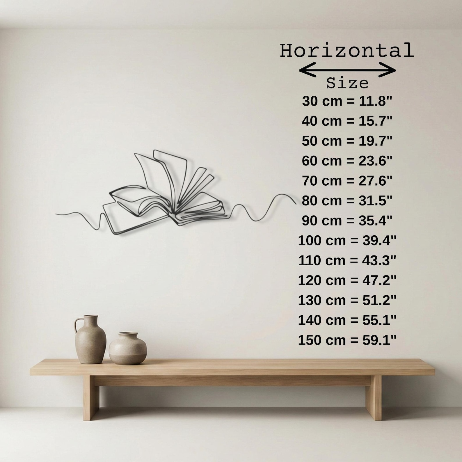Minimalist Book Metal Wall Art